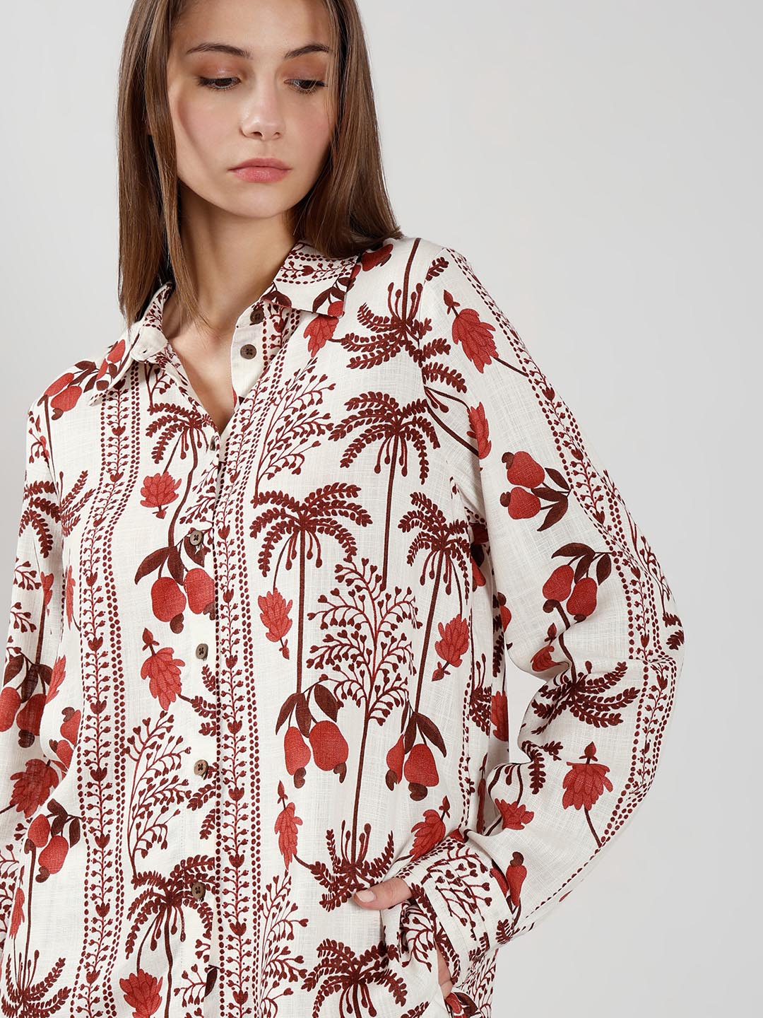 Vero Moda Ecru Printed Shirt