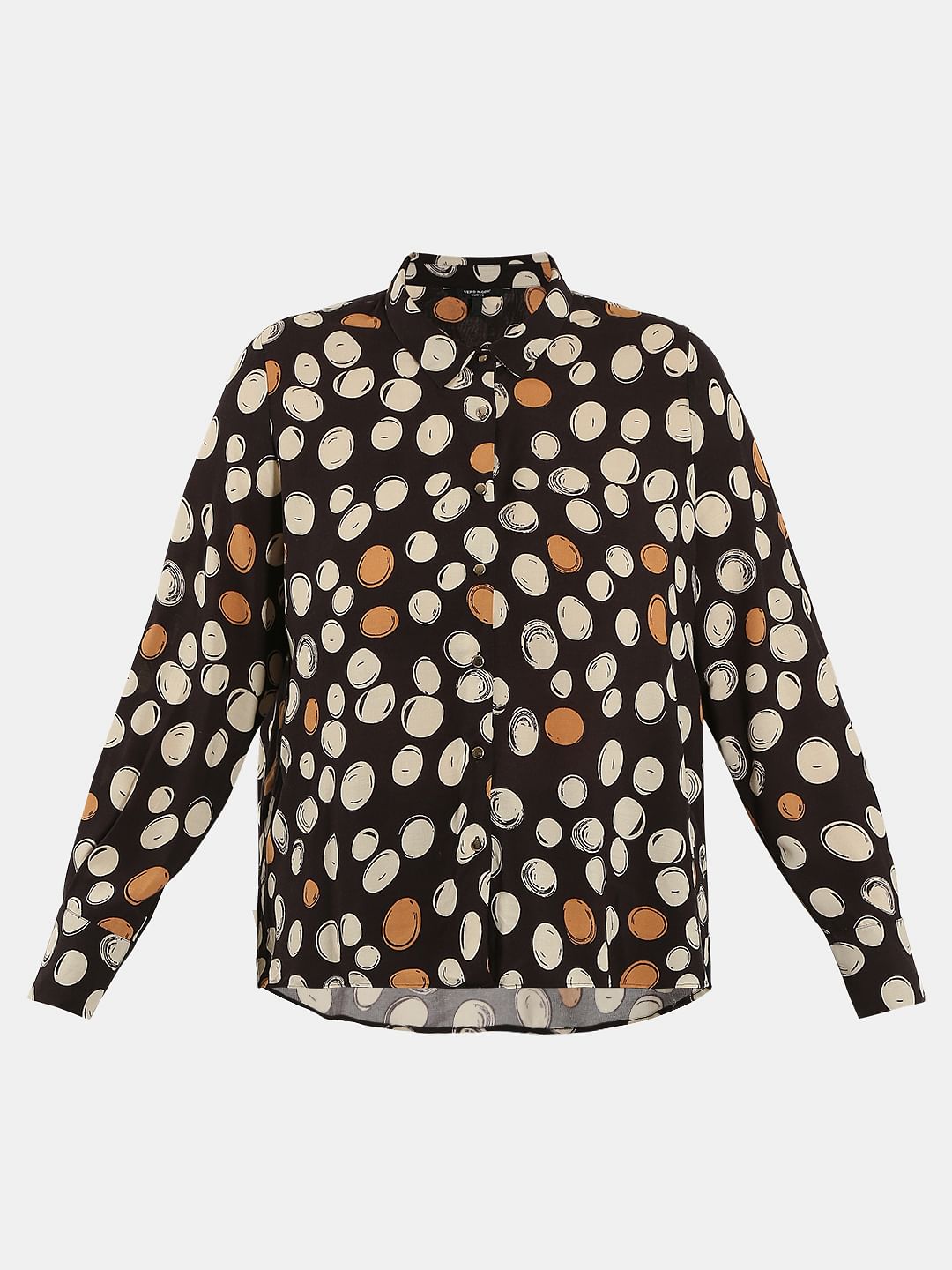 Curve Black Printed Shirt