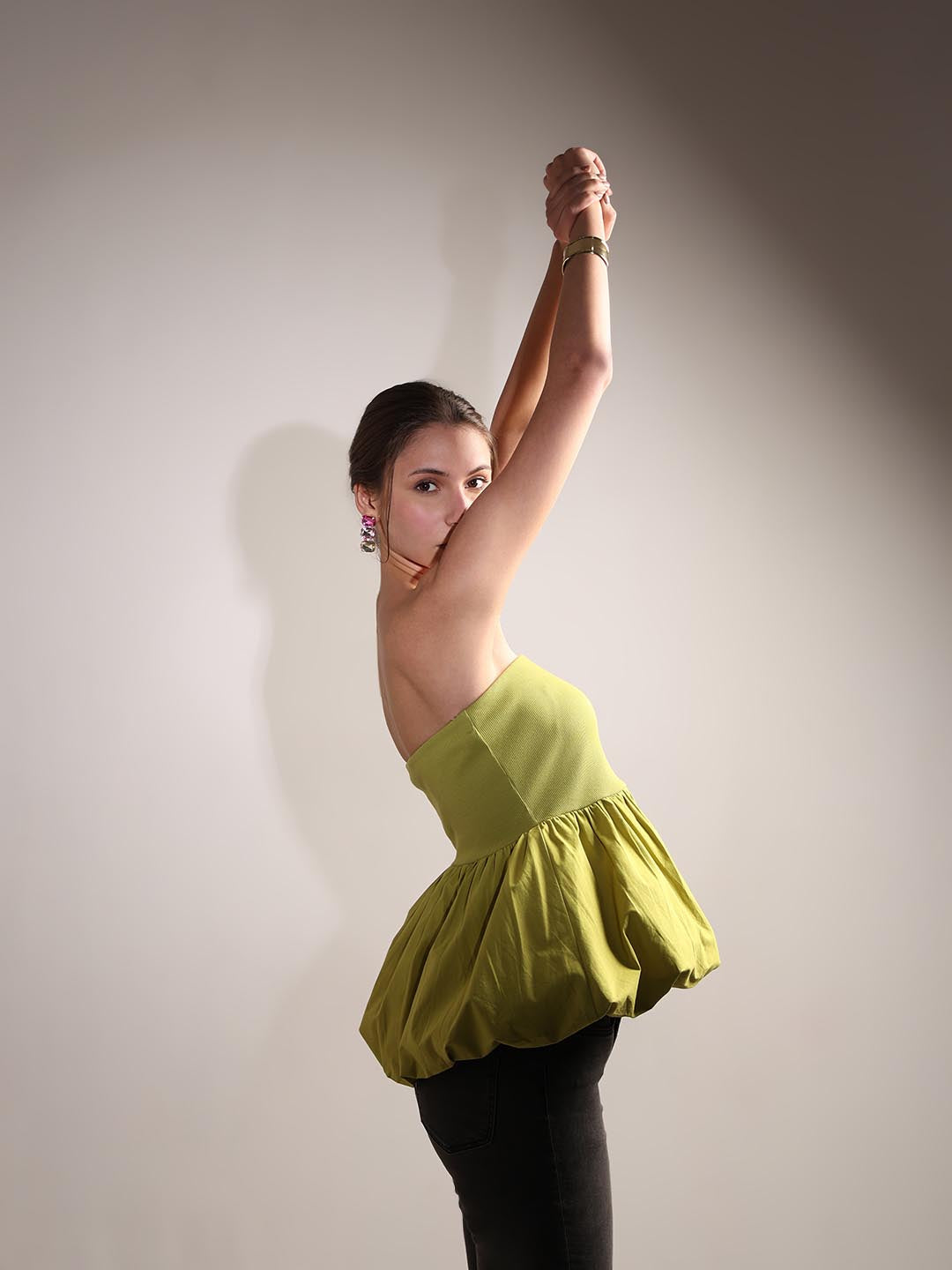 Vero Moda Green off-Shoulder Top