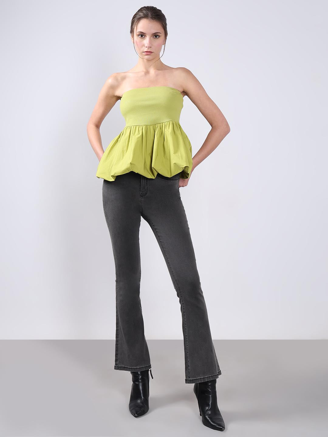 Vero Moda Green off-Shoulder Top