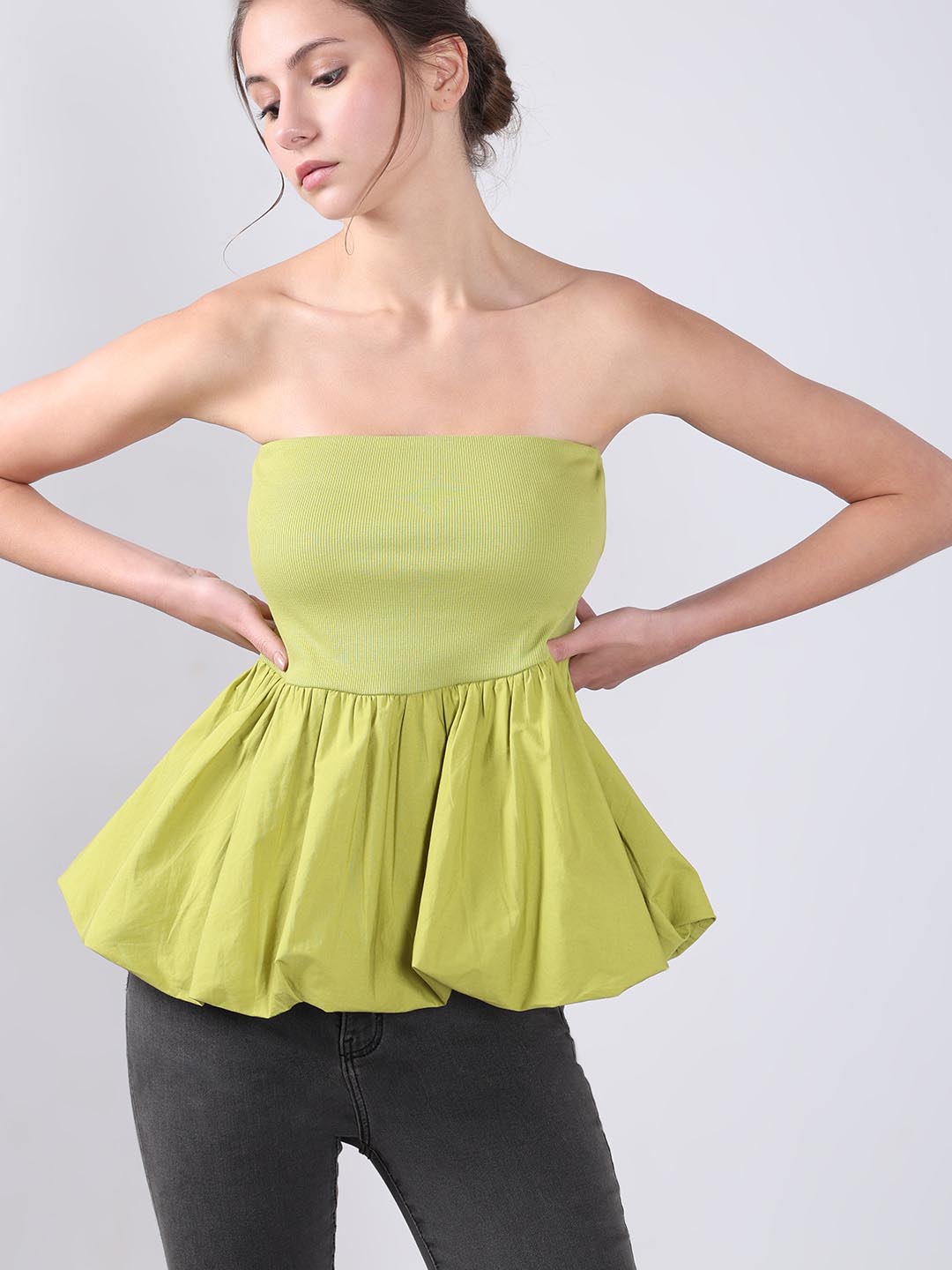 Vero Moda Green off-Shoulder Top