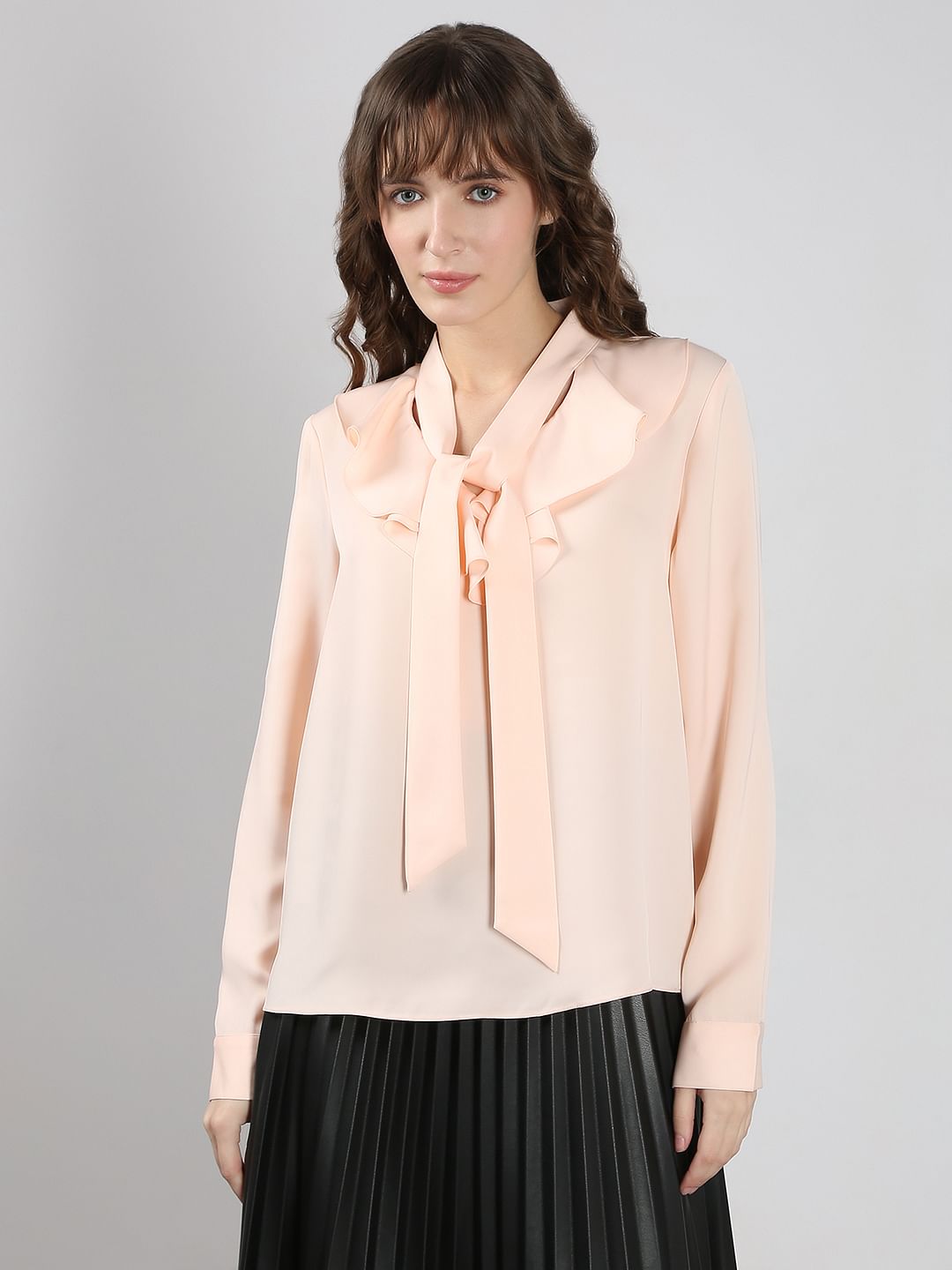 Peach Pink Tie-Up Top