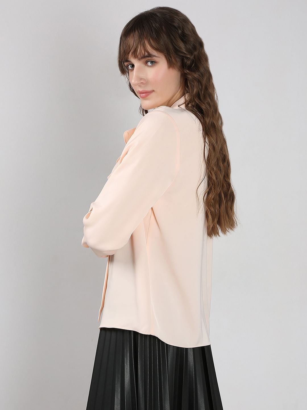 Peach Pink Tie-Up Top