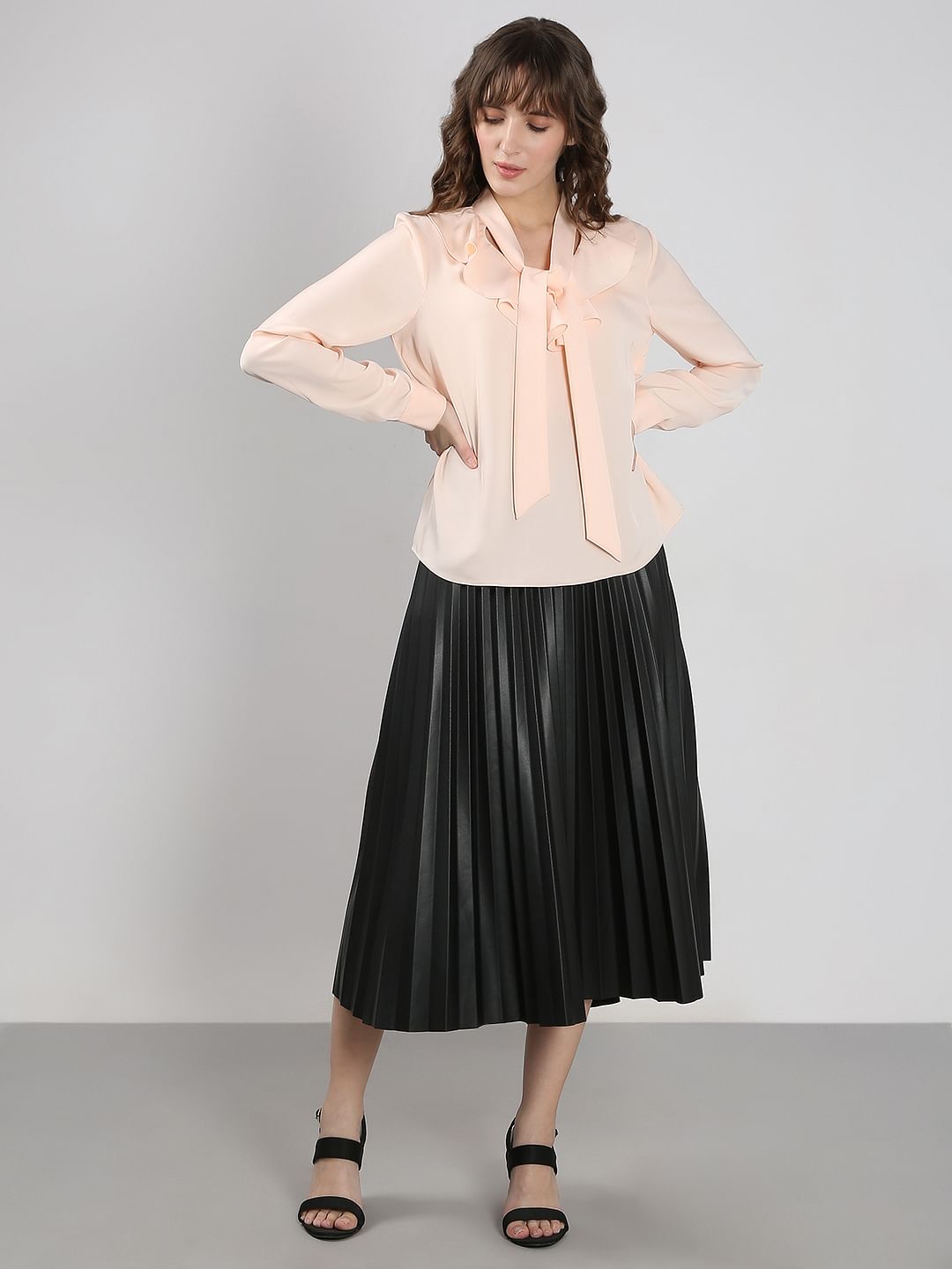 Peach Pink Tie-Up Top