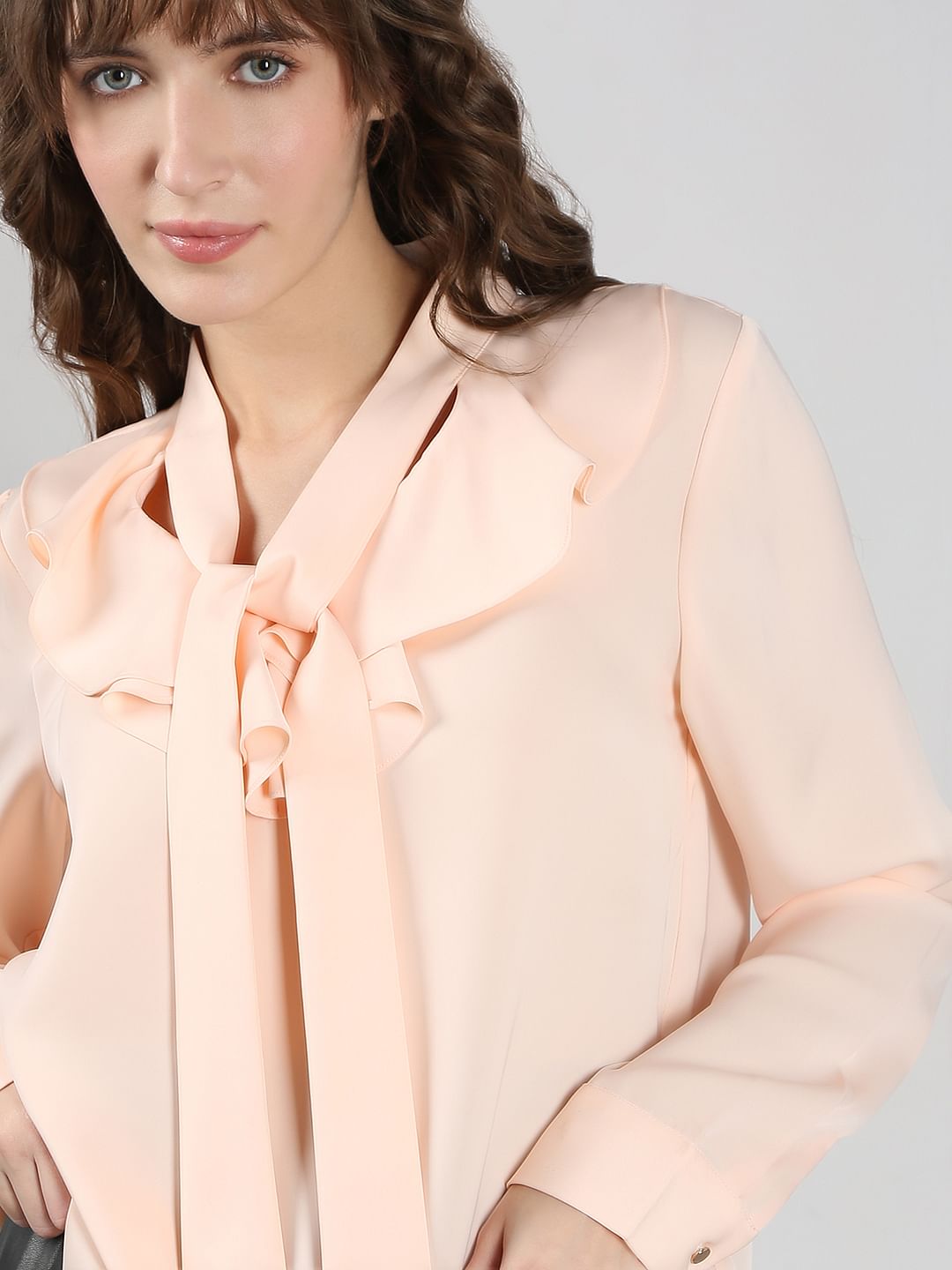 Peach Pink Tie-Up Top