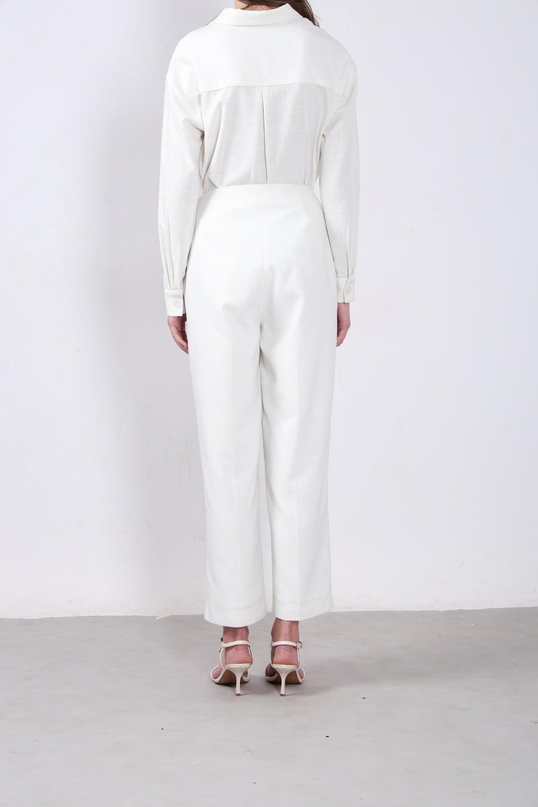 Vero Moda off-White High Rise Floral Pants