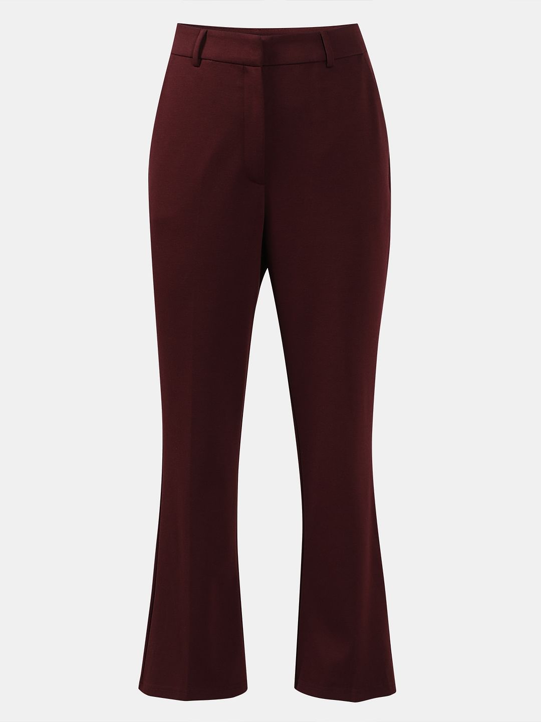 Burgundy Bootcut Pants