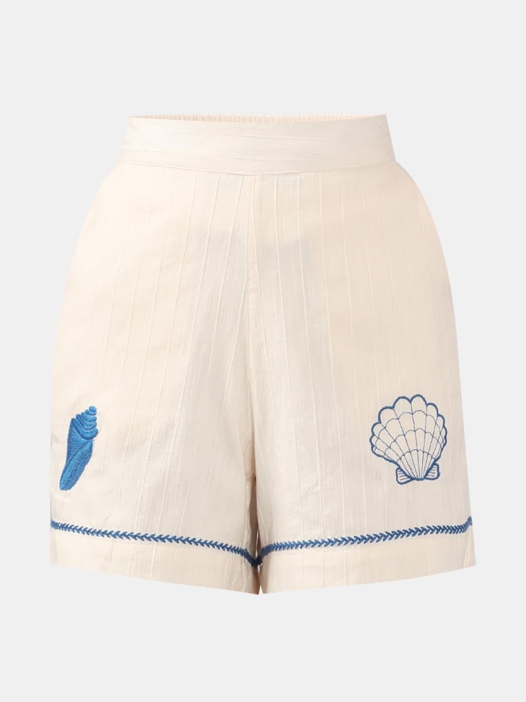 Vero Moda Ecru Embroidered Co-Ord Set Shorts