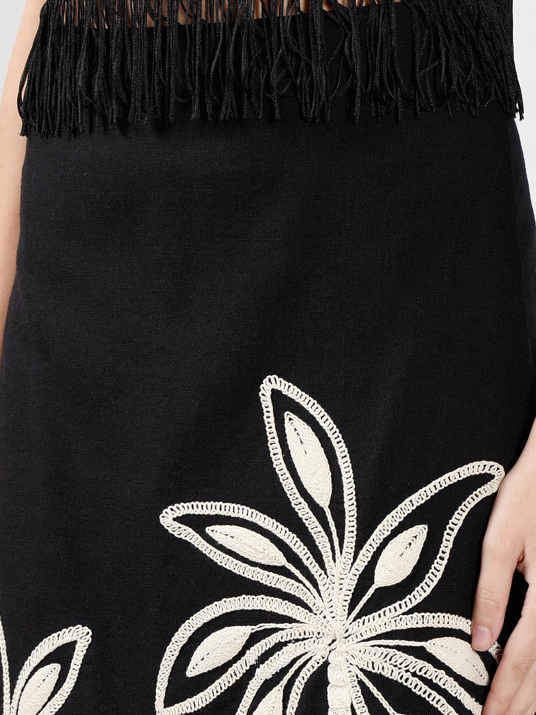 Vero Moda Black Embroidered Co-Ord Set Skirt