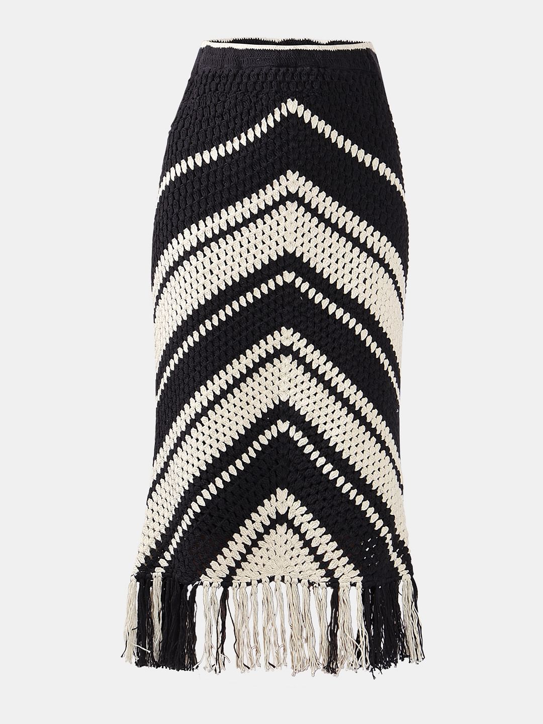 Black & White Co-Ord Set Skirt