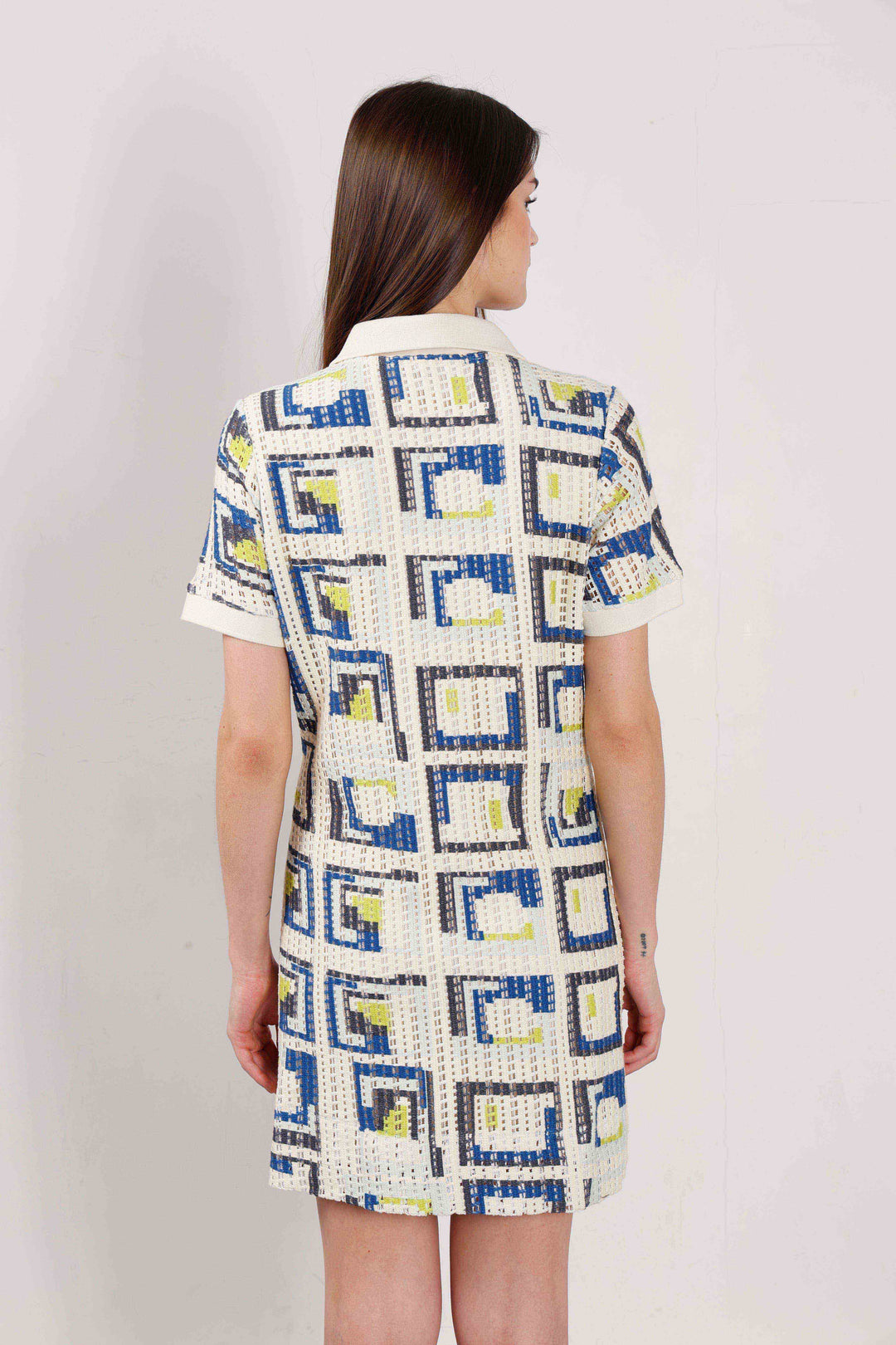 Vero Moda off-White Printed Polo Dress