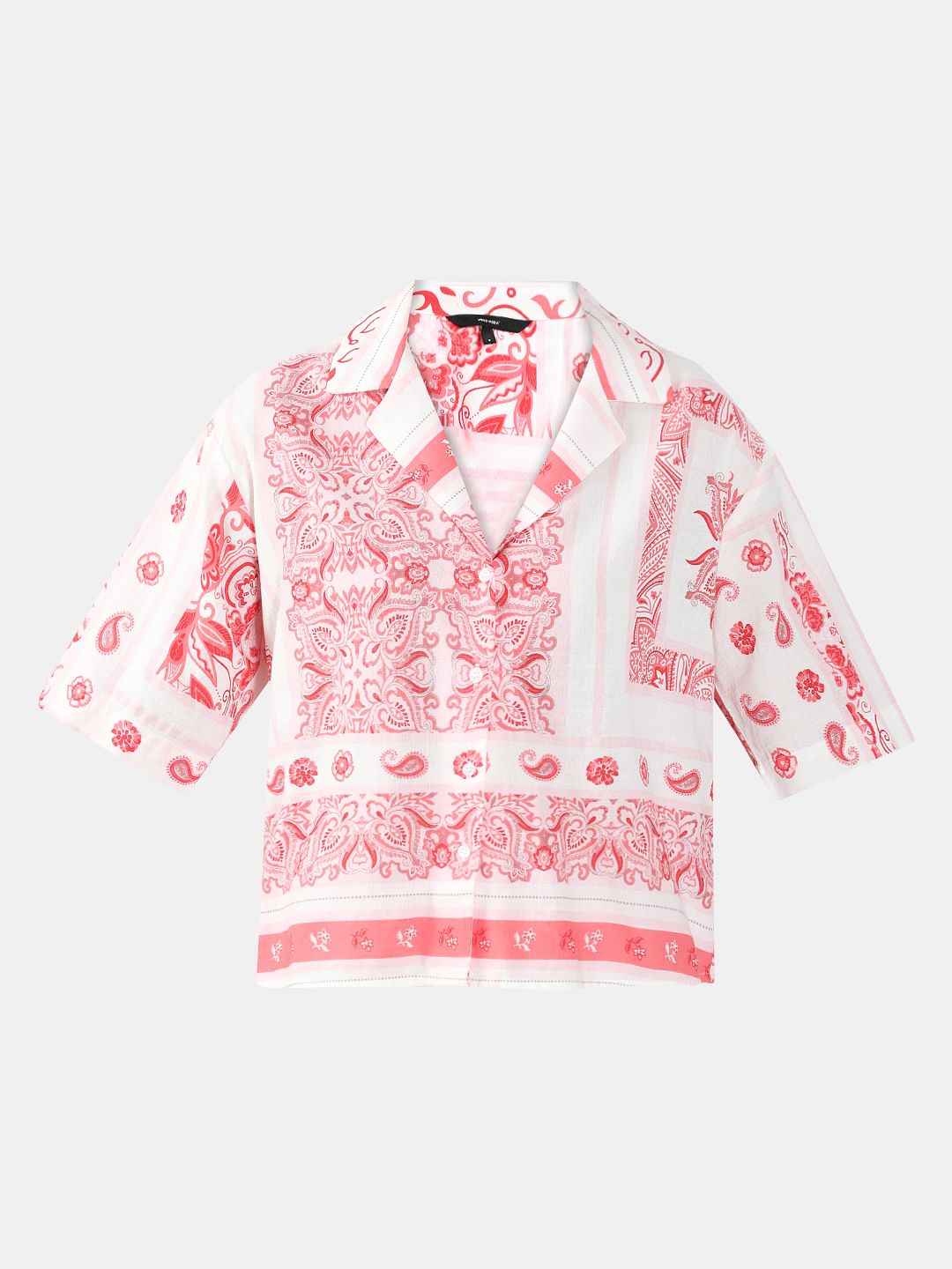 Pink Printed Co-Ord Set Shirt