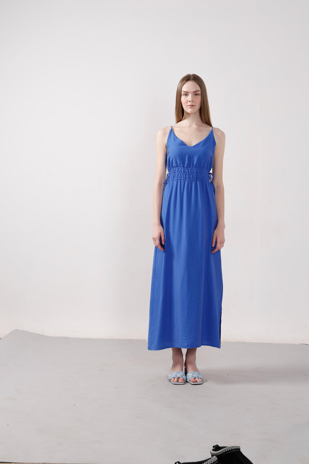 Vero Moda Blue V Neck Strappy Dress