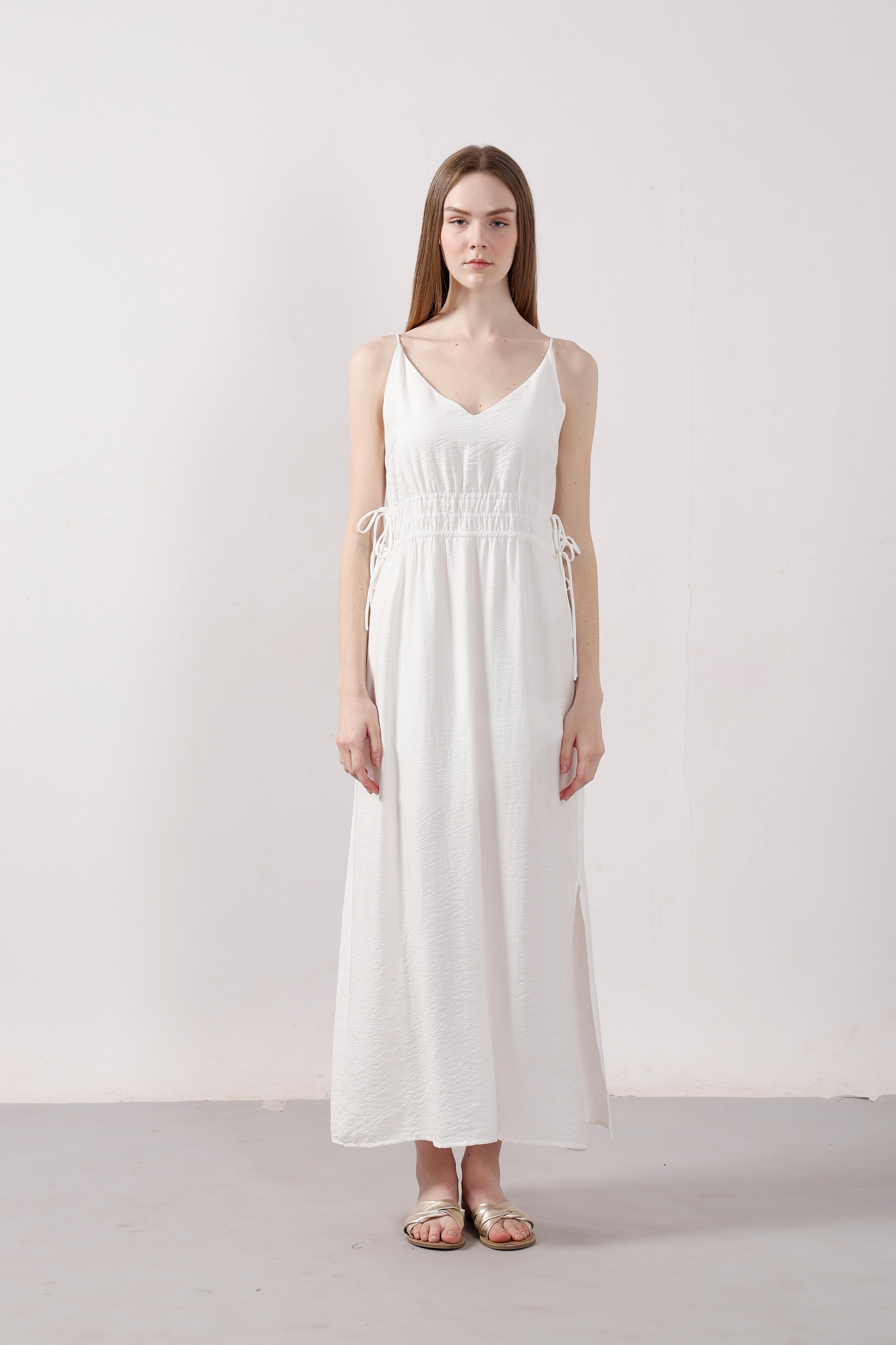 Vero Moda White V Neck Strappy Dress