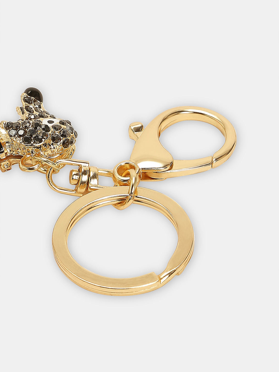 Golden Dog Motif Keychain