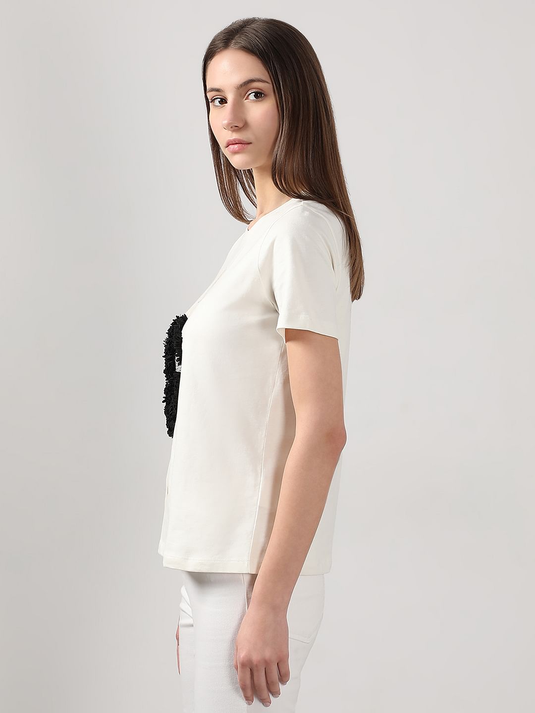 White Printed T-Shirt