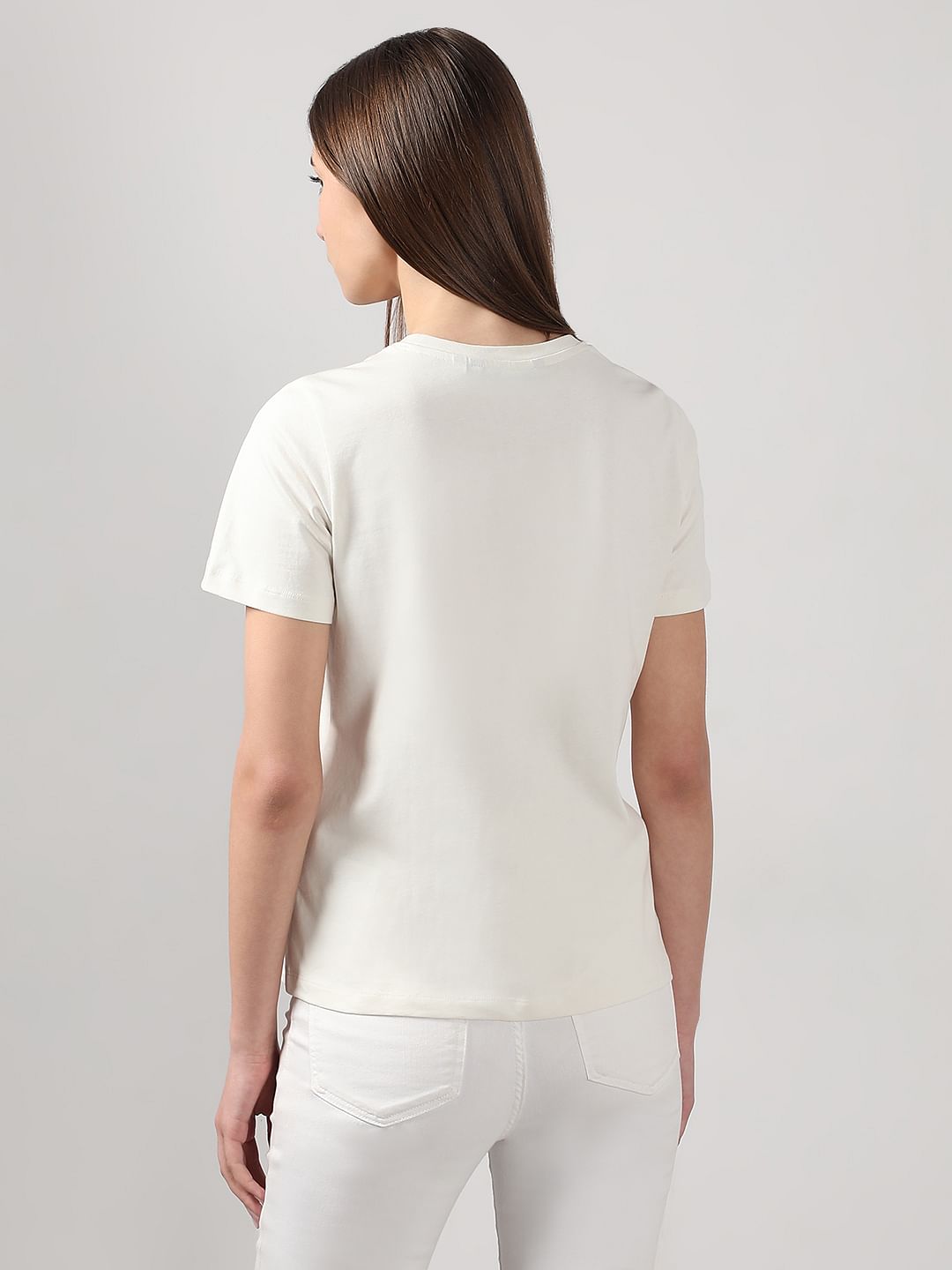 White Printed T-Shirt