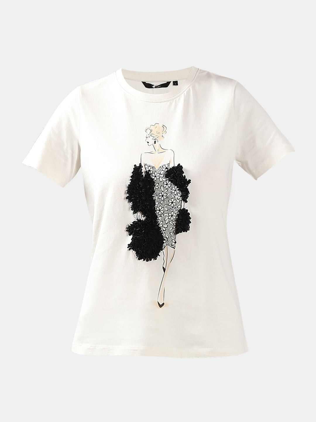 White Printed T-Shirt