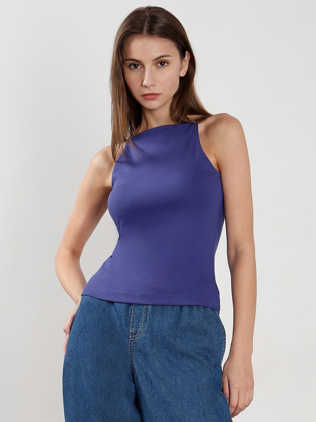 Blue Strappy Top