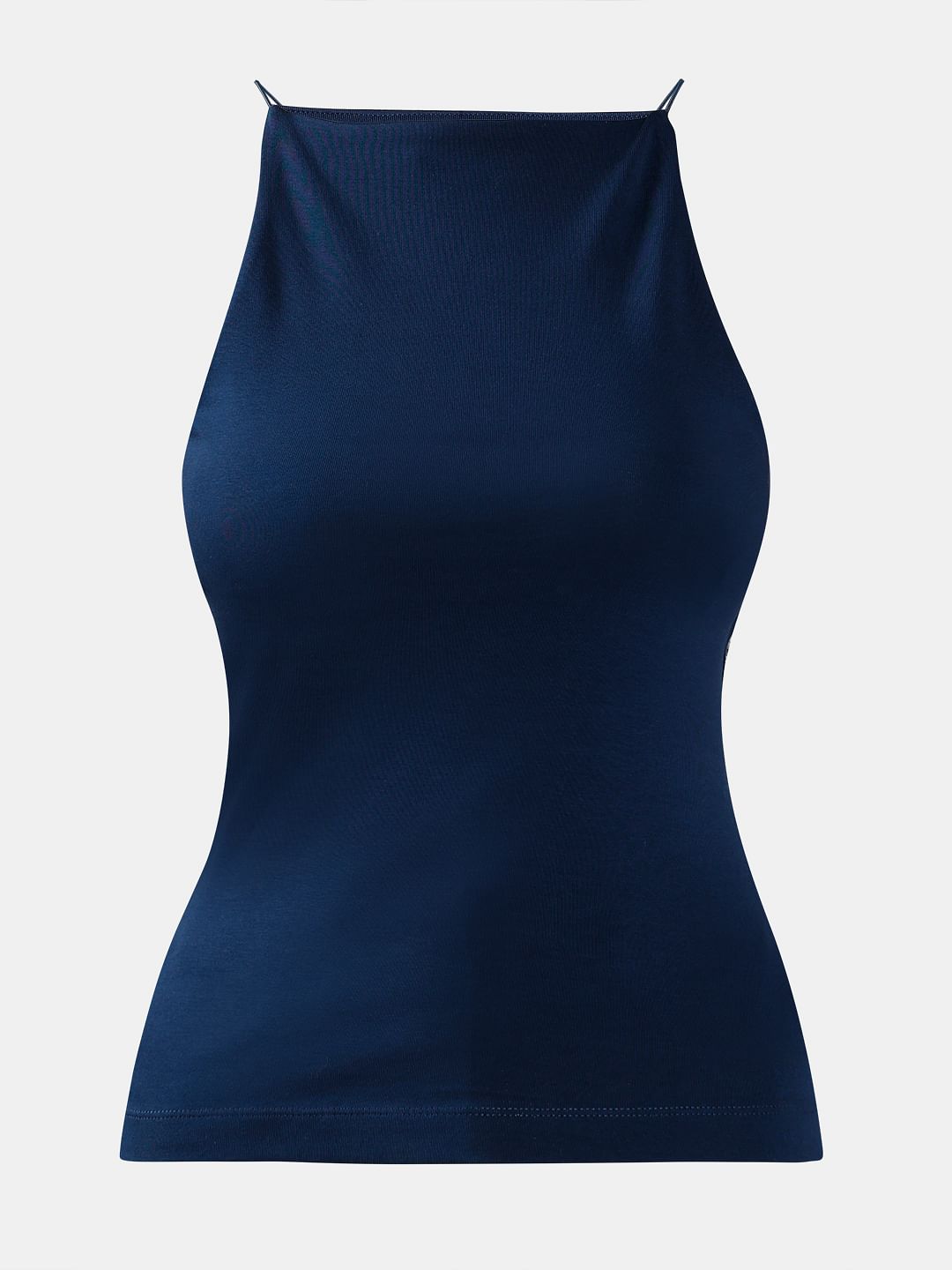 Blue Incut Fitted Top