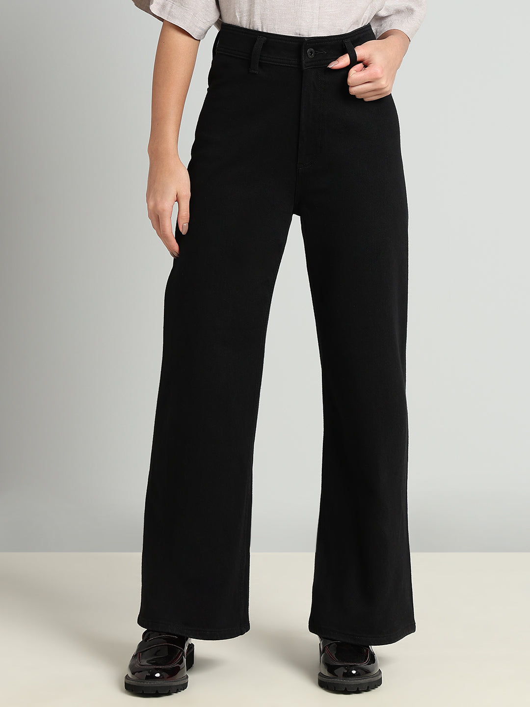 High Rise Wide Leg Jeans
