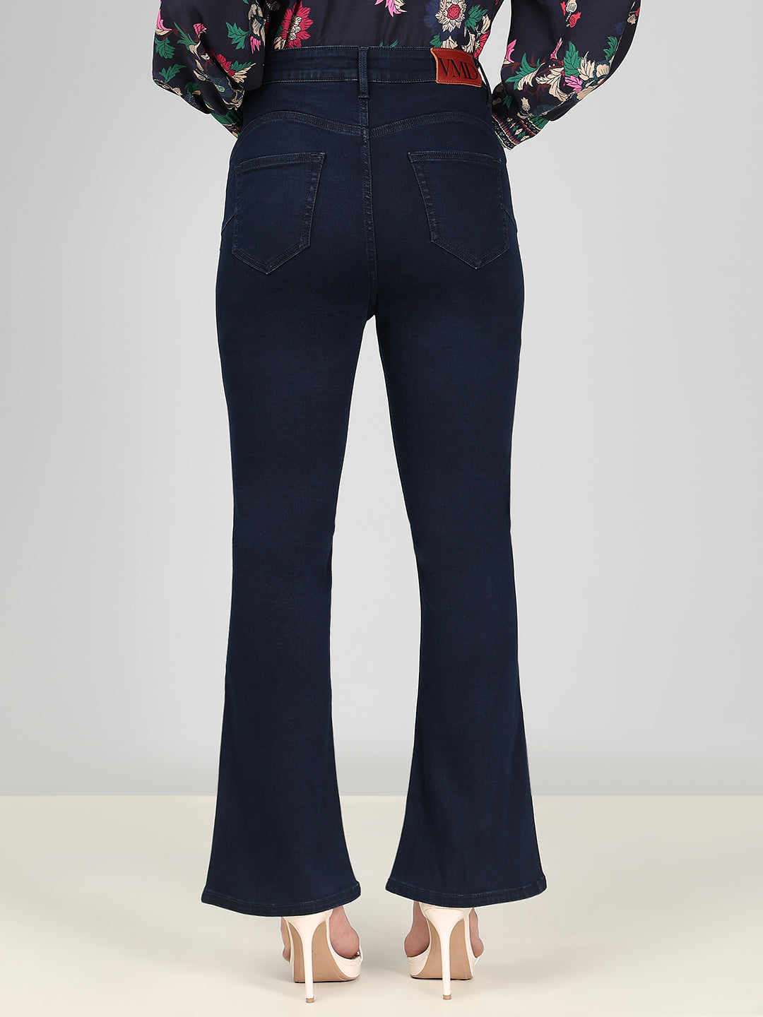 Dark Blue High Rise Bootcut Jeans