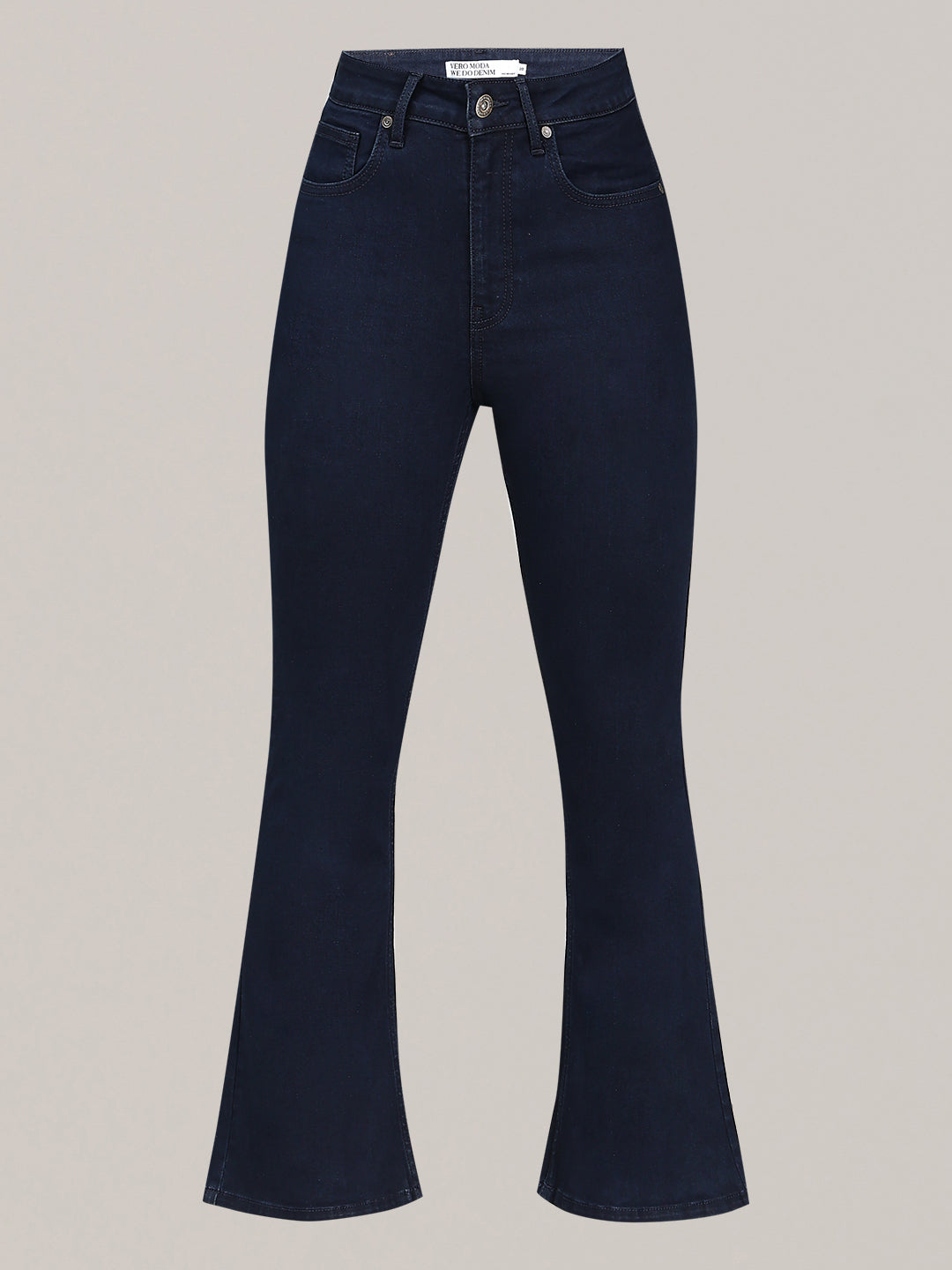 Dark Blue High Rise Bootcut Jeans