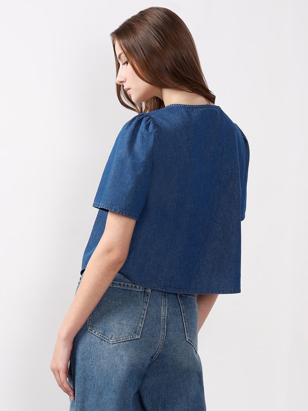 Vero Moda Blue Denim Top