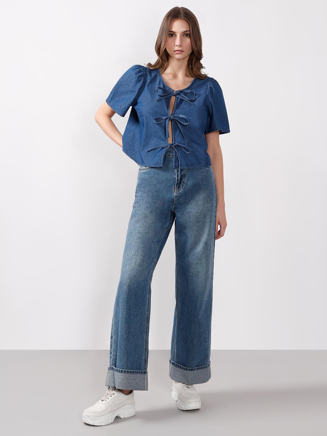 Vero Moda Blue Denim Top