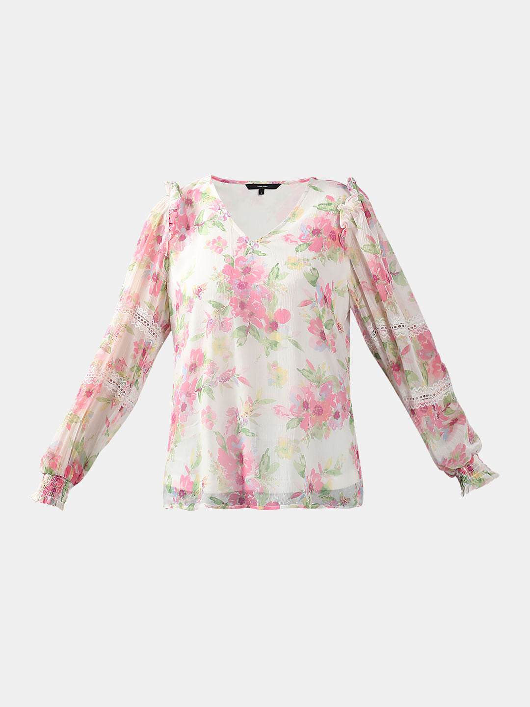 White Printed Top