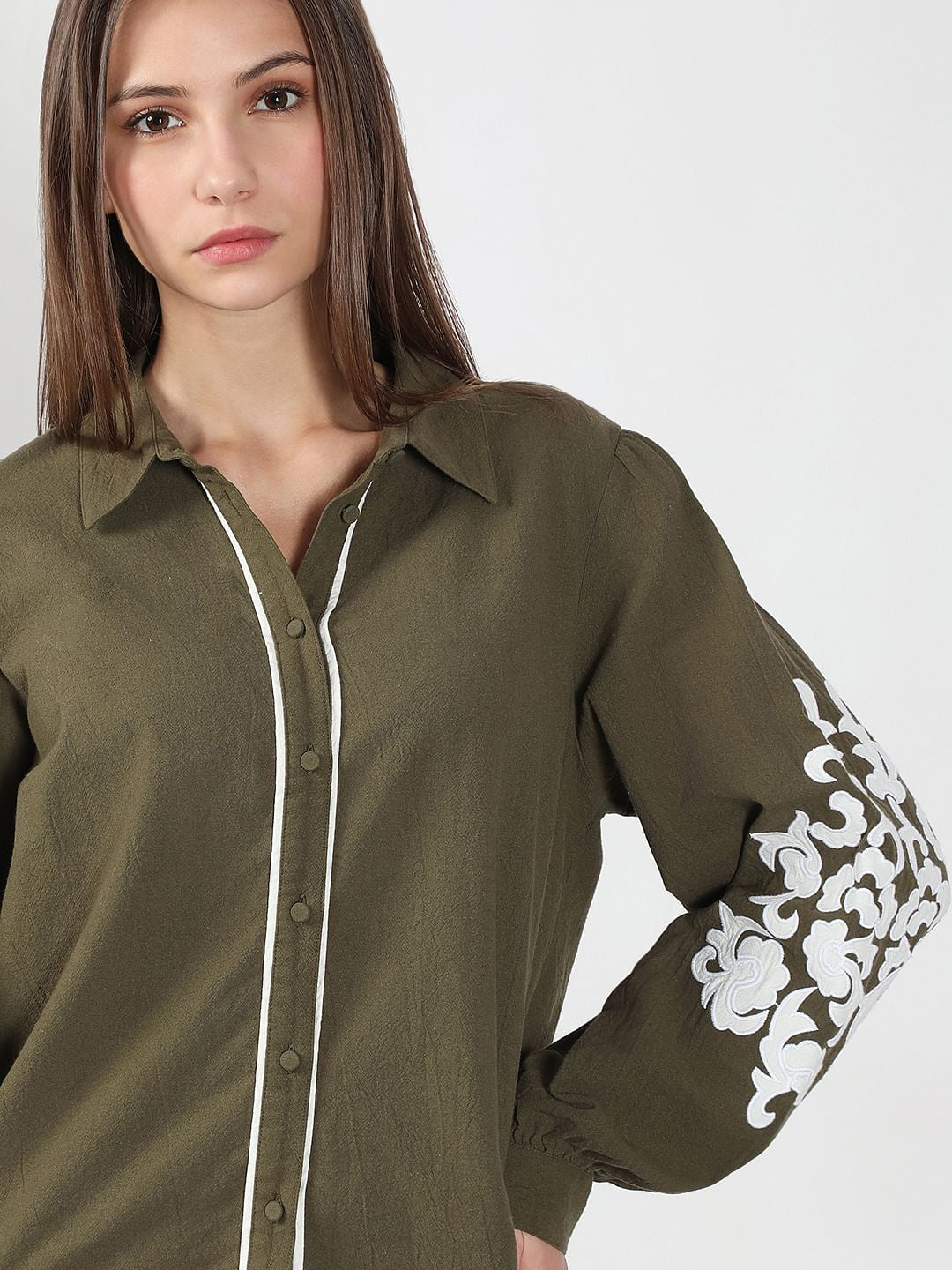Olive Cotton Shirt
