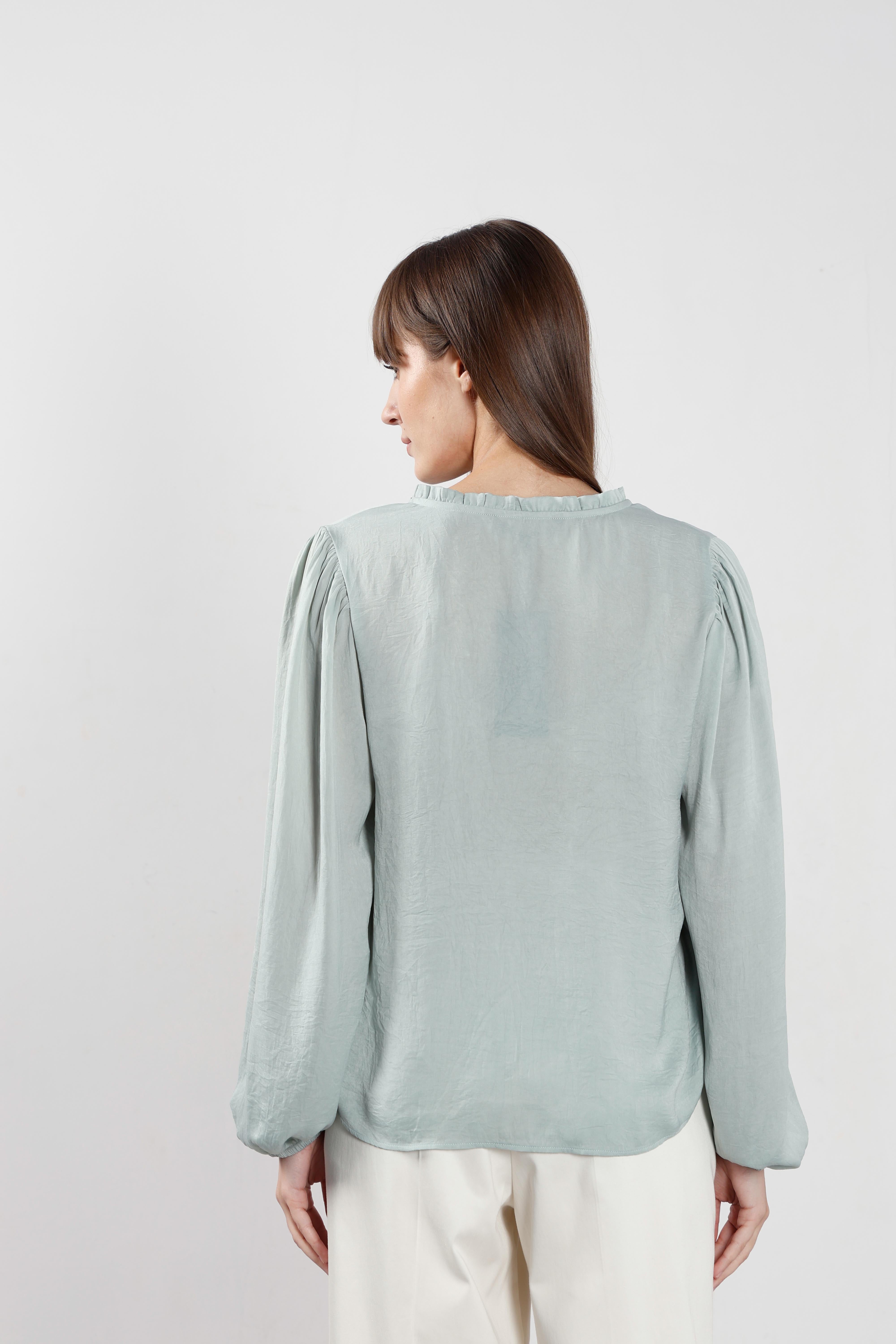 VERO MODA Mint Full Sleeves Top