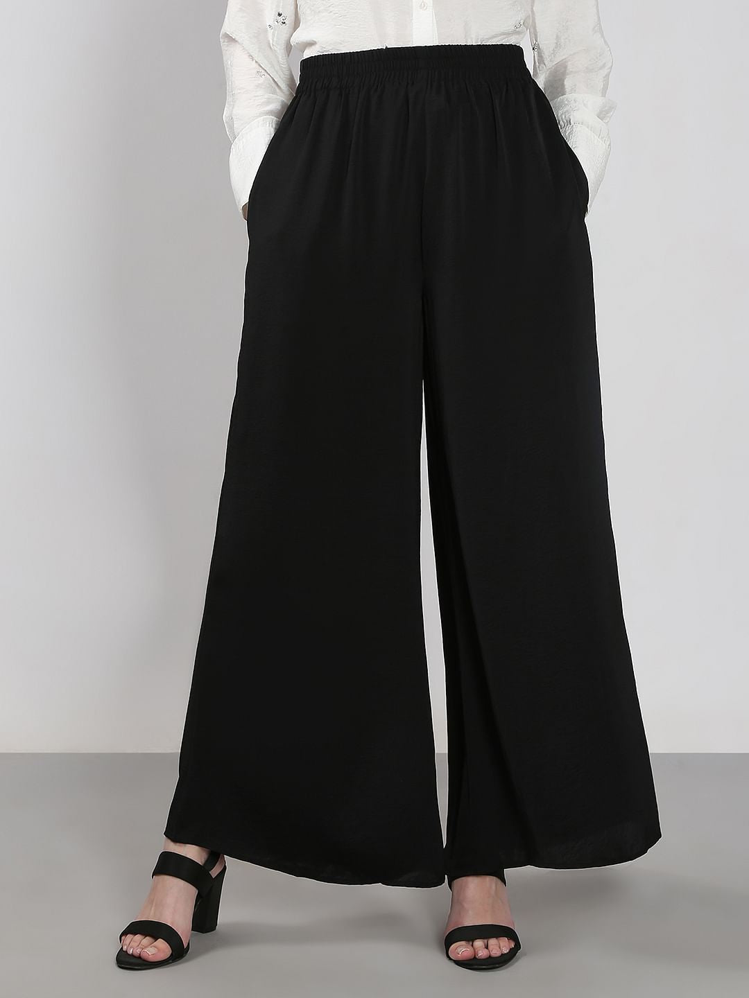 Black Wide Leg Trousers