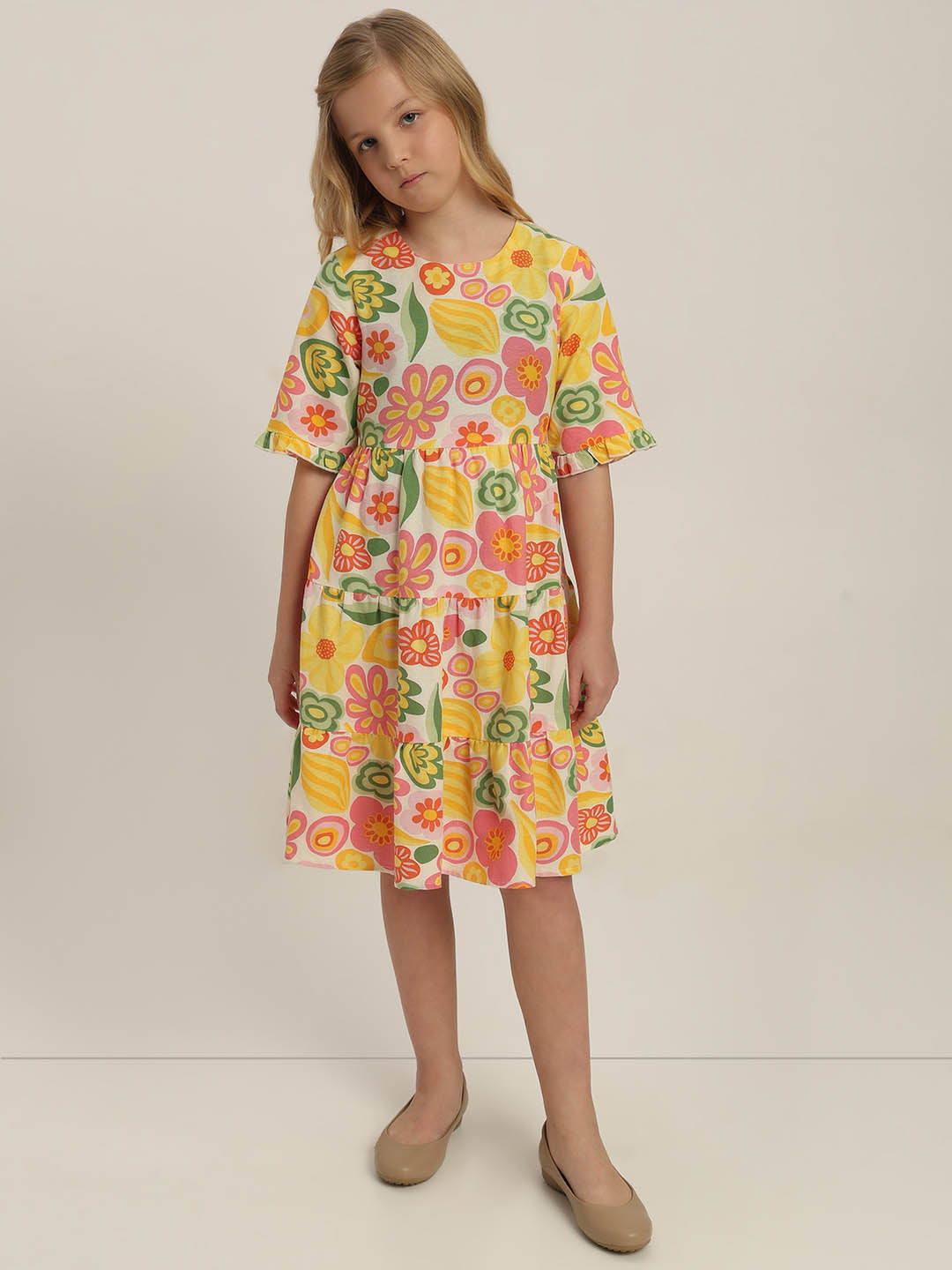 GIRLS Floral Fit & Flare Dress