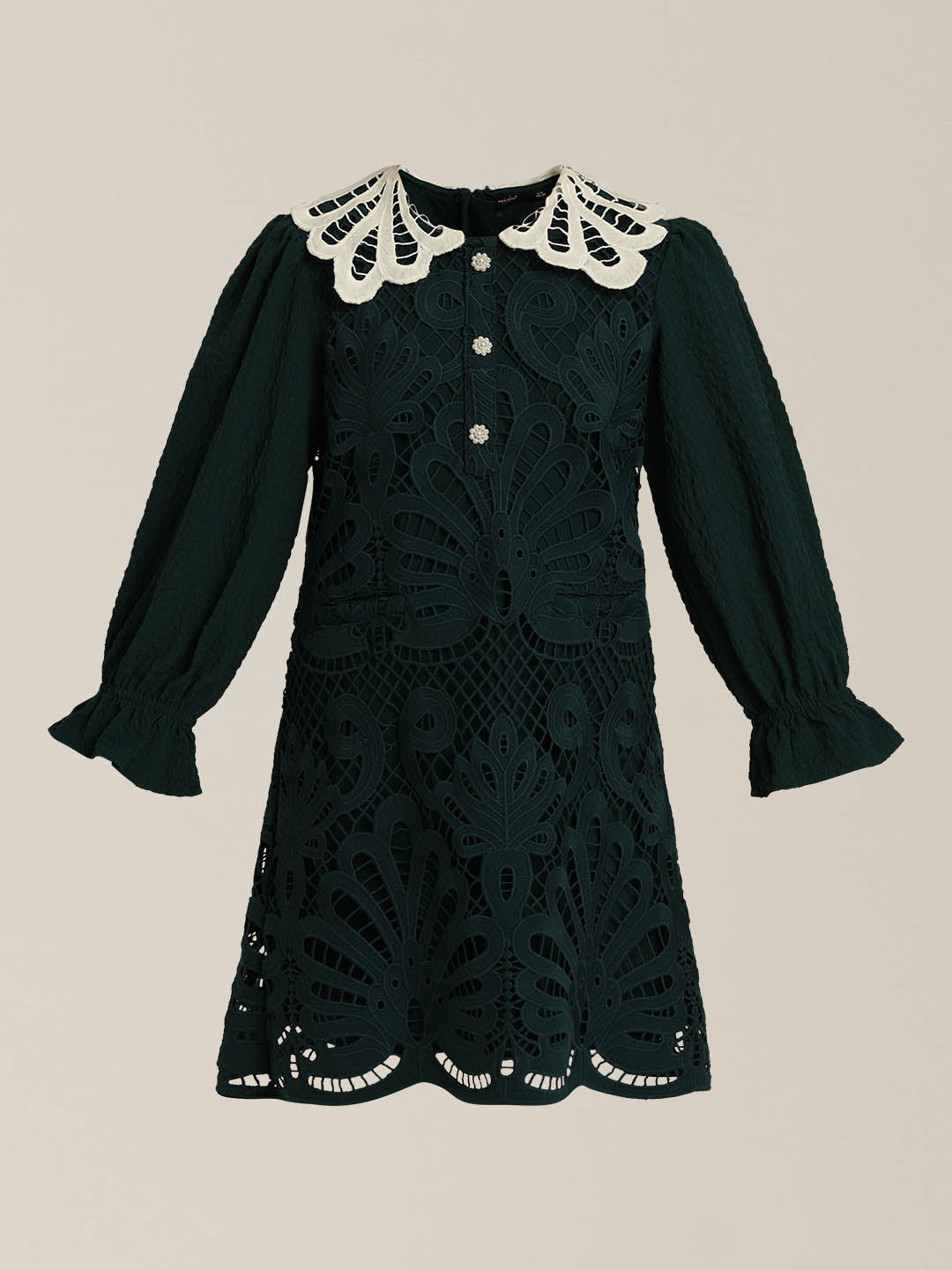 GIRLS Green Lace Dress