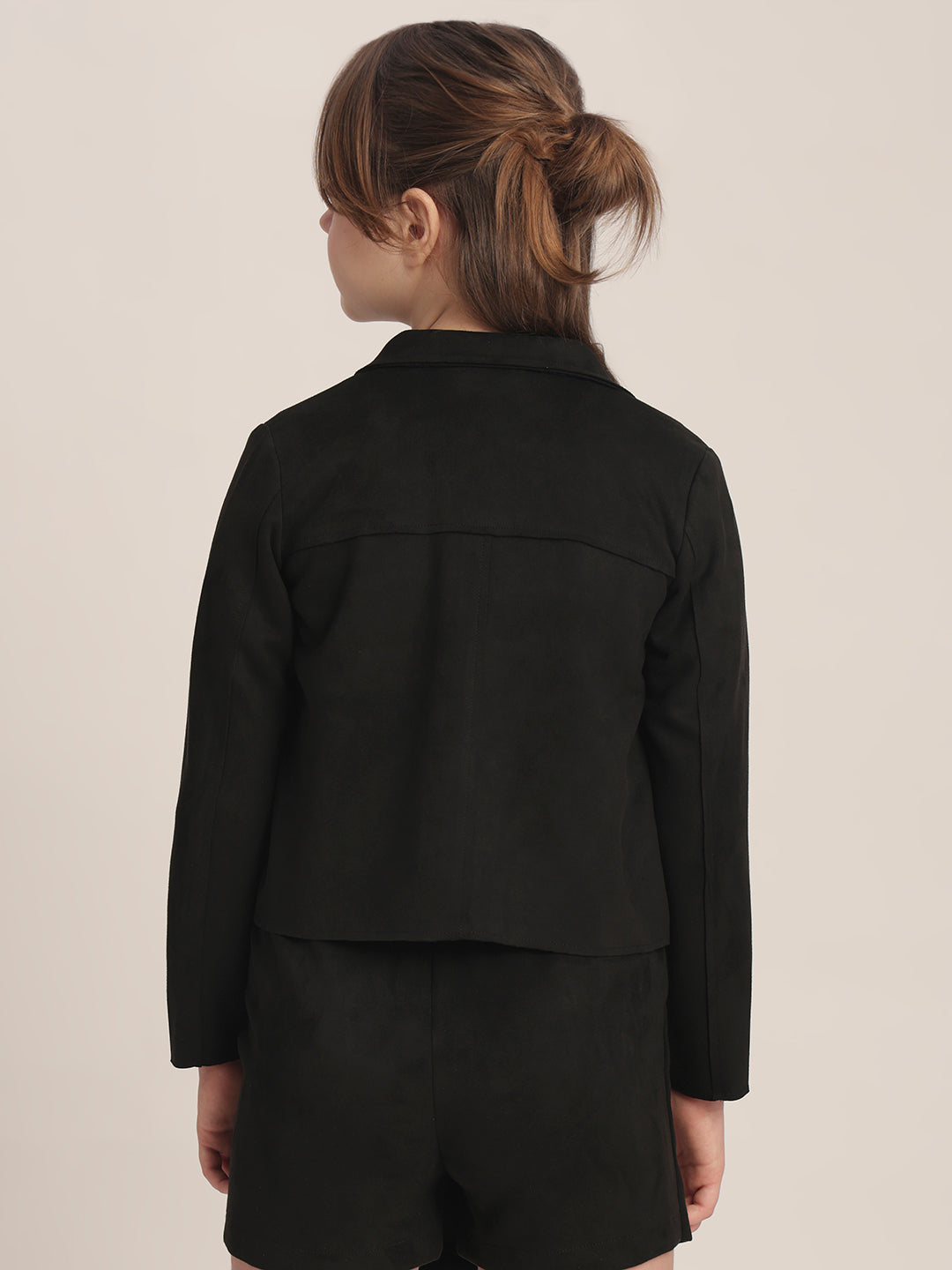 Girls Premium Black Shacket