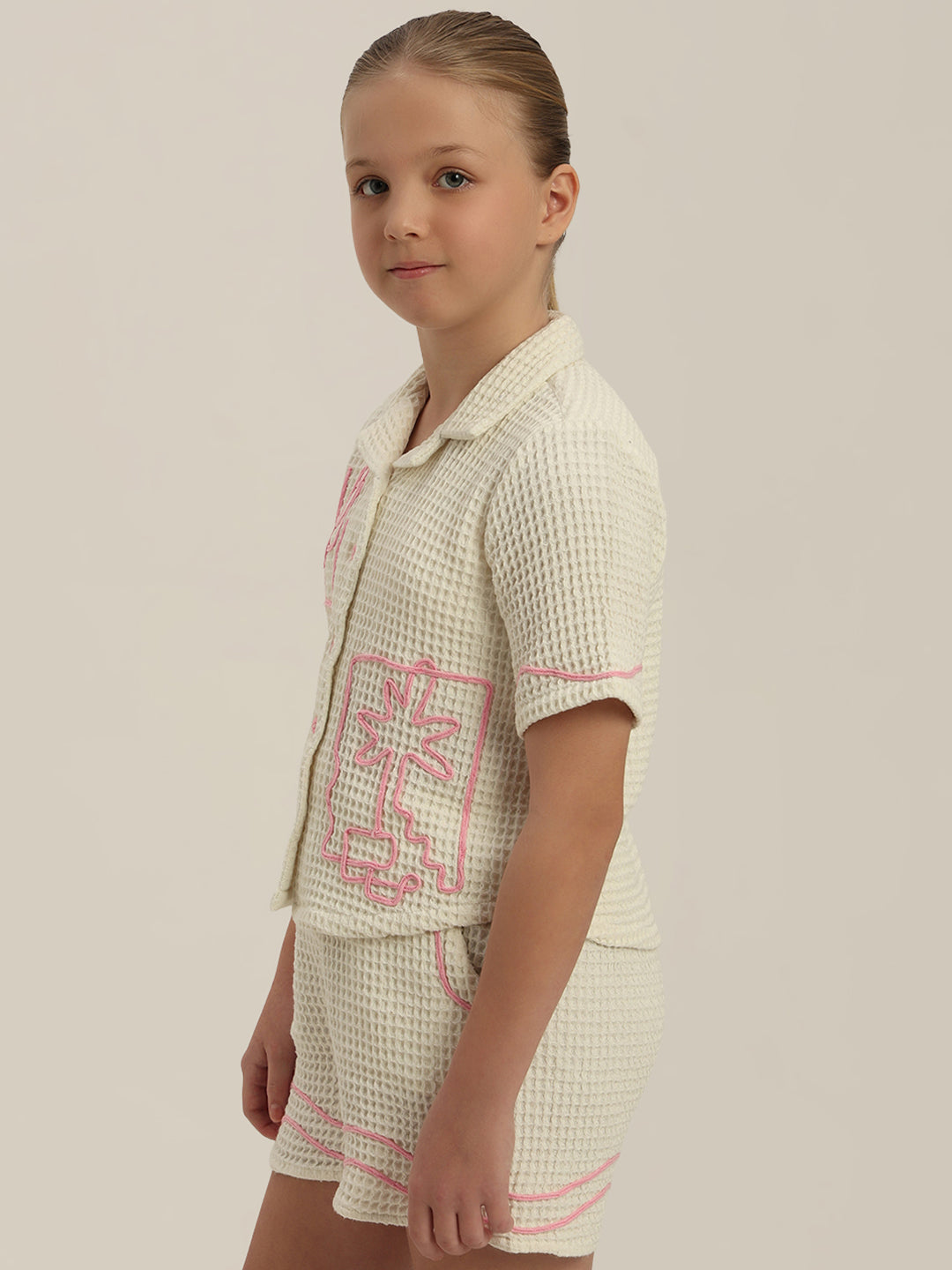 GIRL Embroidered Short Sleeves Shirt