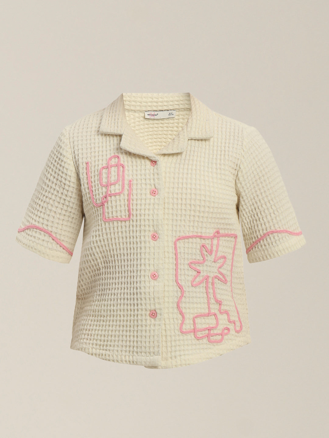 GIRL Embroidered Short Sleeves Shirt