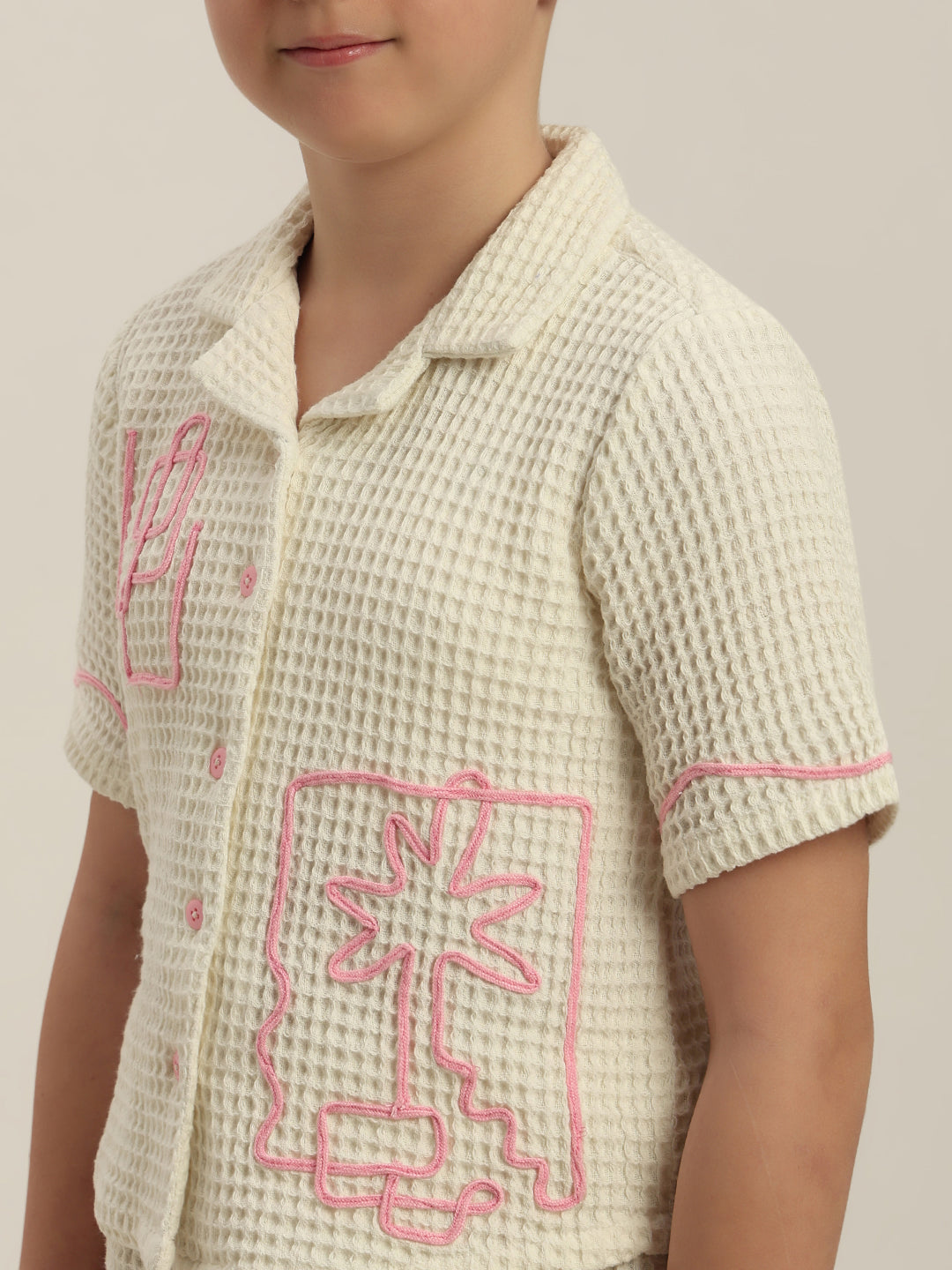 GIRL Embroidered Short Sleeves Shirt