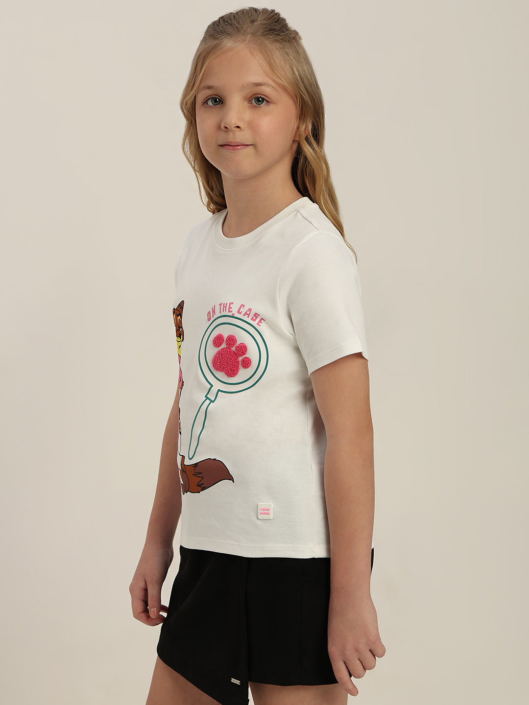 GIRLS White Zootopia Print T-shirt