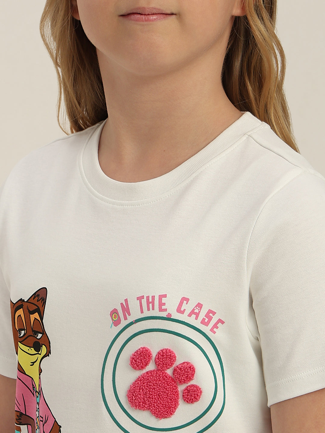 GIRLS White Zootopia Print T-shirt