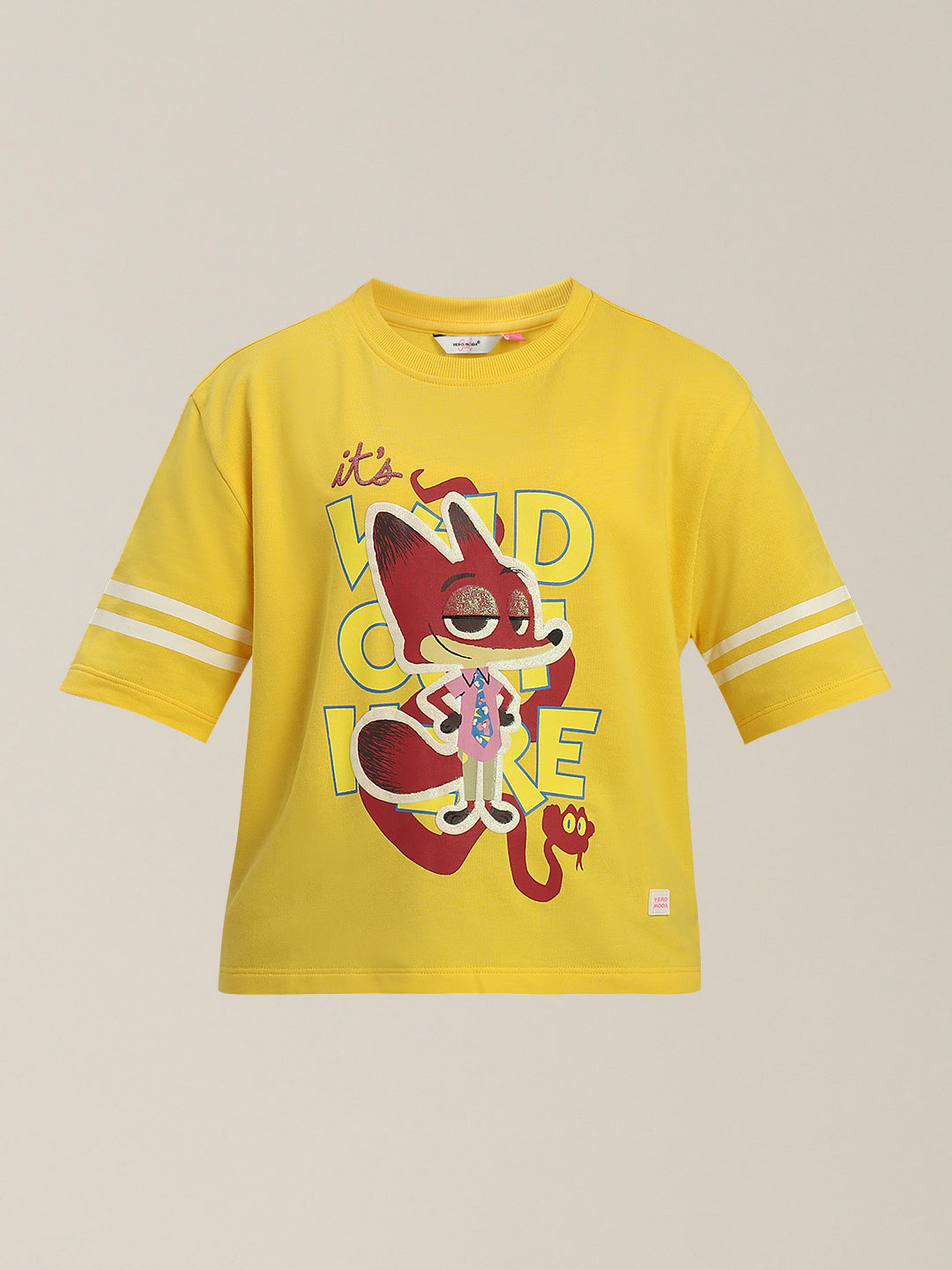 GIRLS Yellow Zootopia Print T-shirt