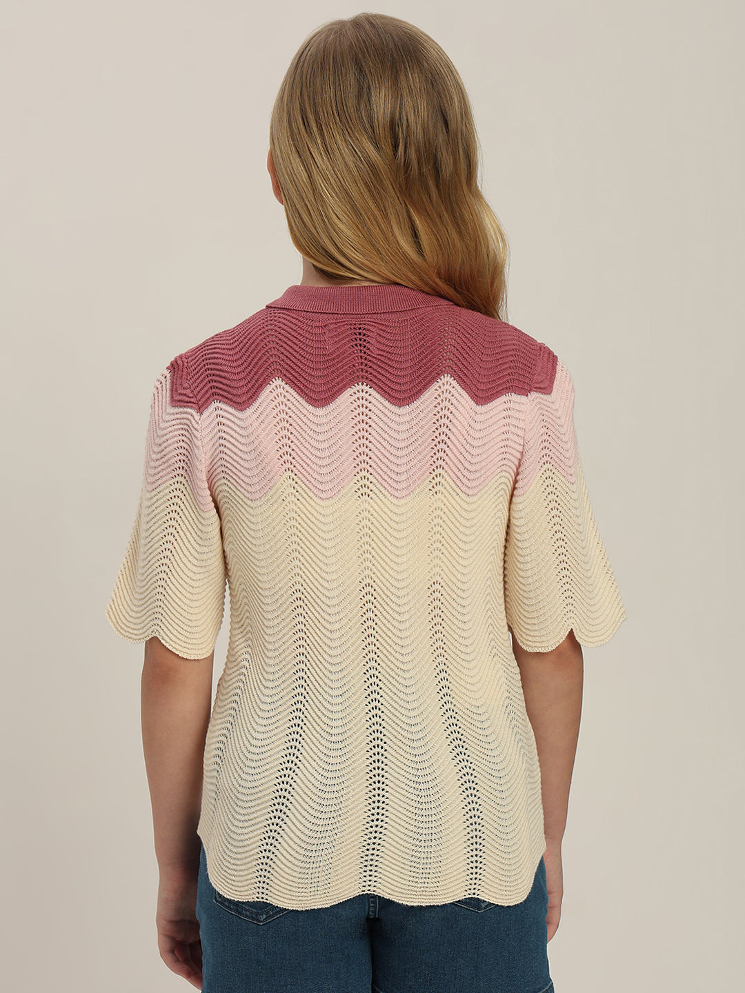 GIRL Colourblocked Knitted Polo