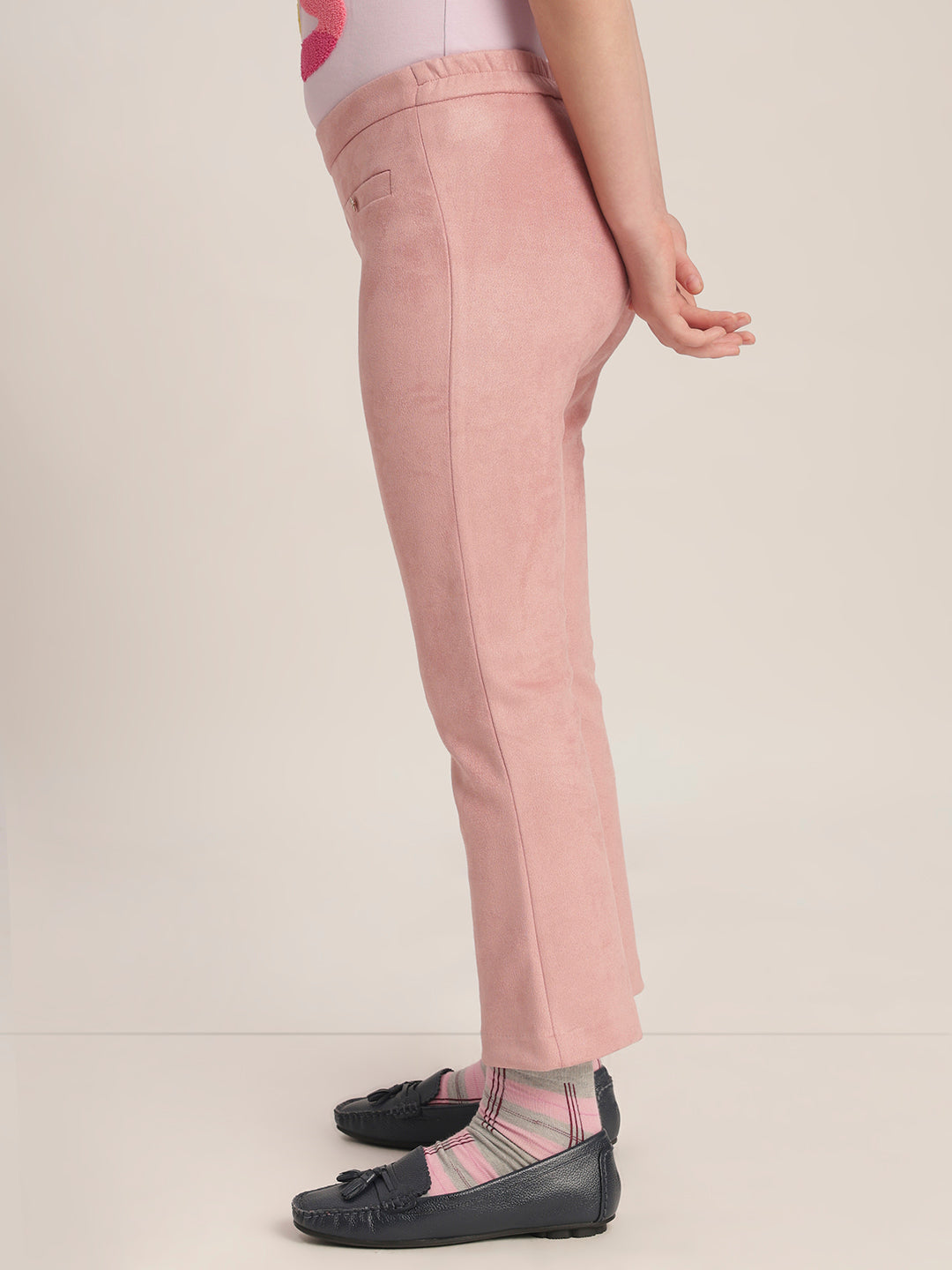 Girls Pink Bootcut Pants