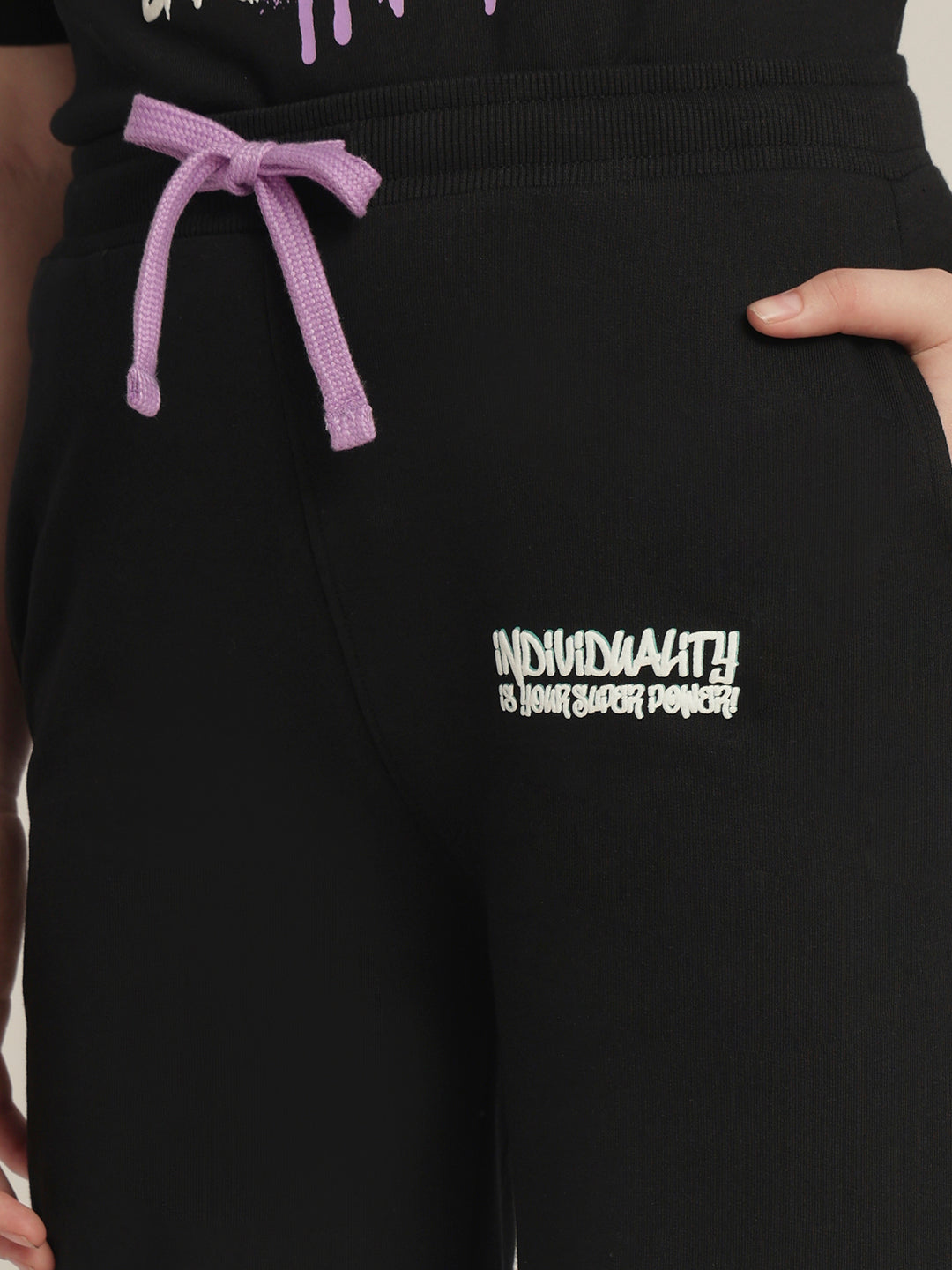 Girls Smiley World Print Joggers