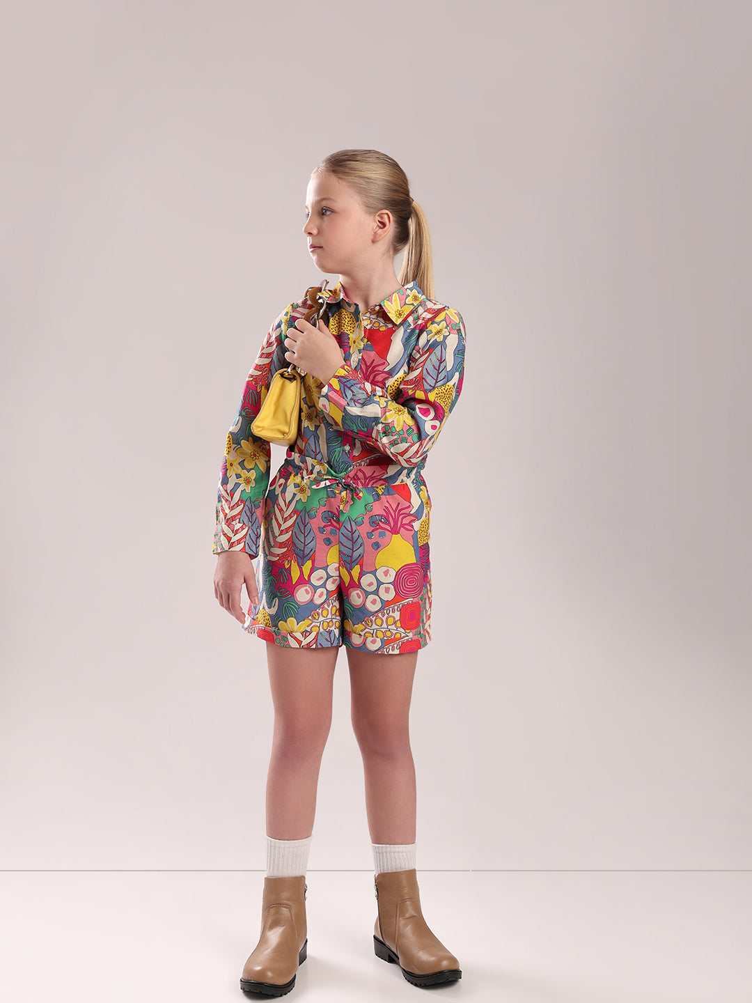 GIRL Multi-Colour Printed Shorts