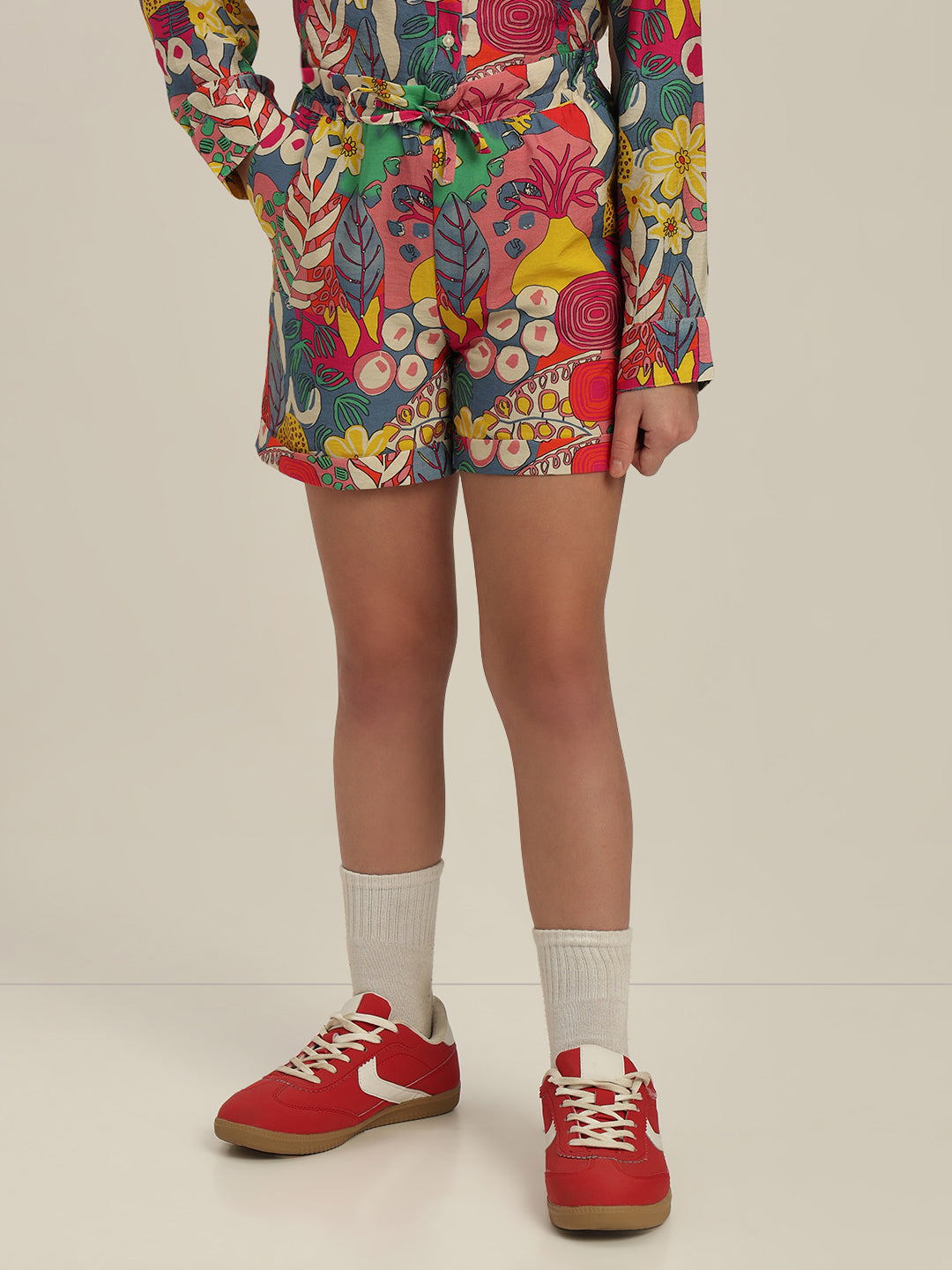 GIRL Multi-Colour Printed Shorts