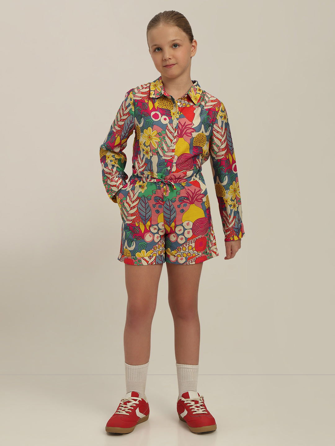 GIRL Multi-Colour Printed Shorts