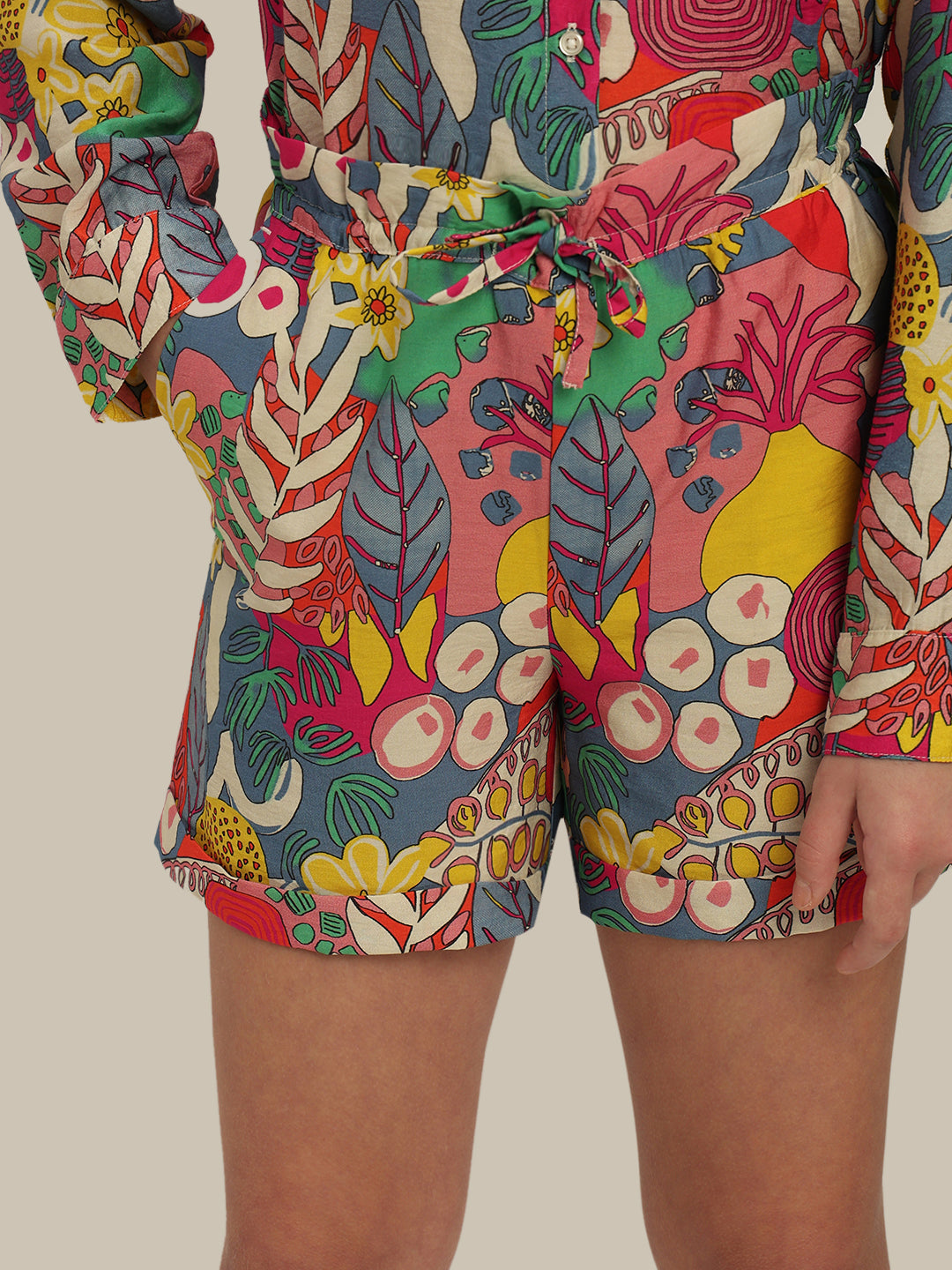 GIRL Multi-Colour Printed Shorts