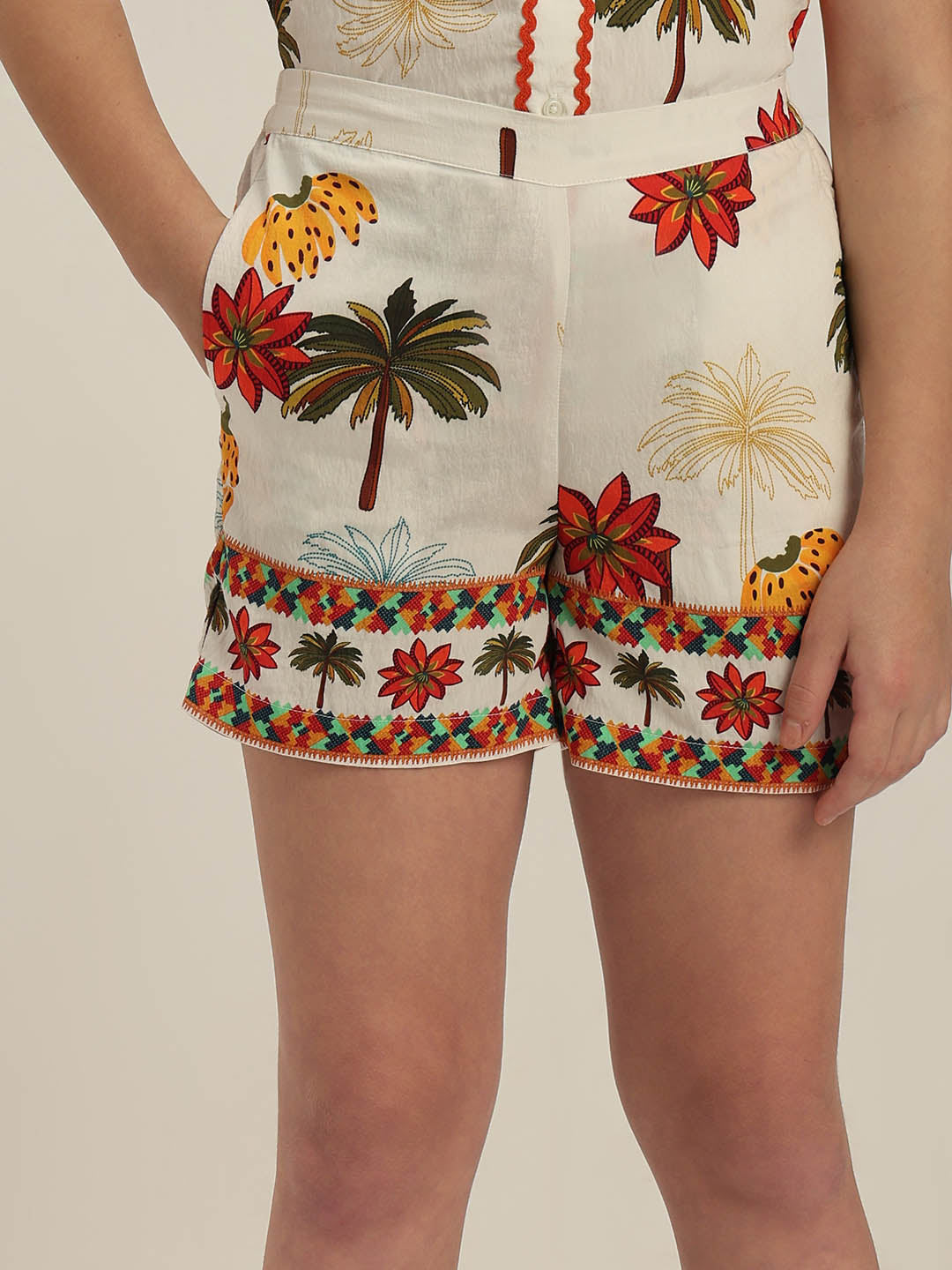 GIRLS Tropical Print Shorts